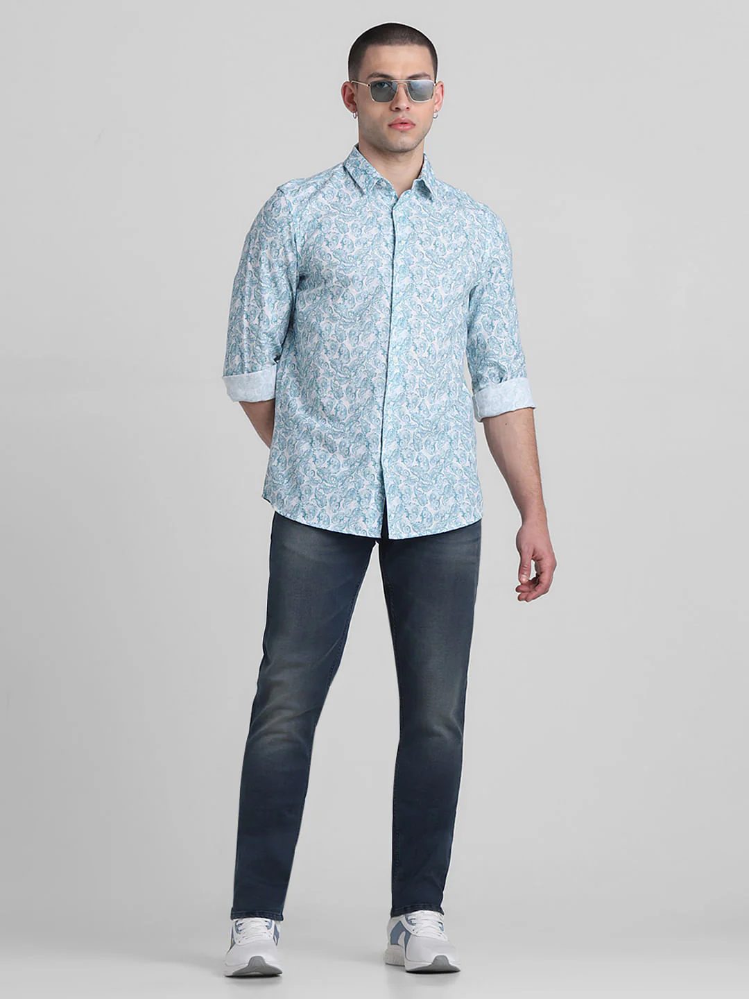 Dark Blue Low Rise Glenn Slim Fit Jeans - Image 5