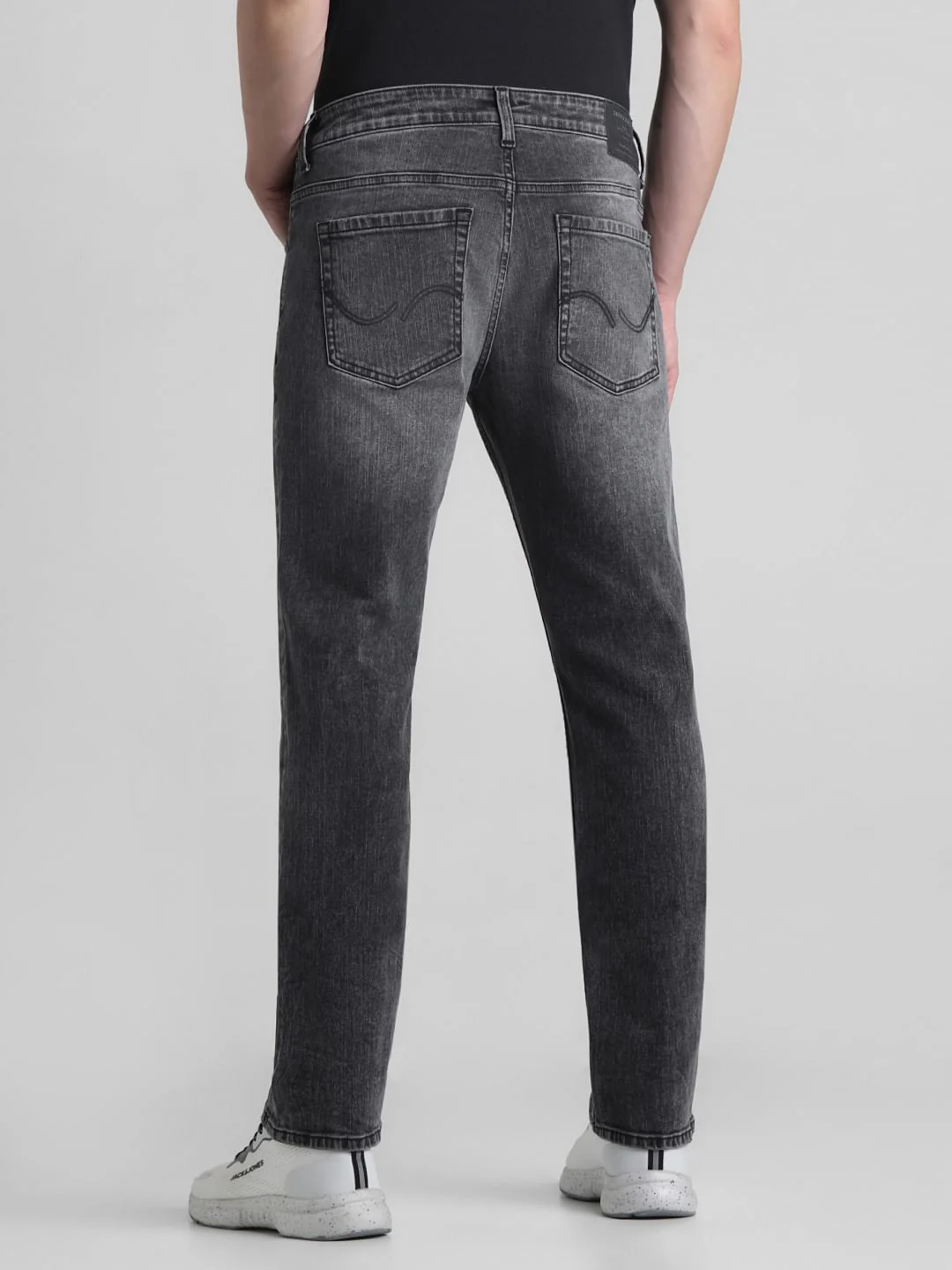 Black Mid Rise Clark Regular Fit Jeans - Image 3