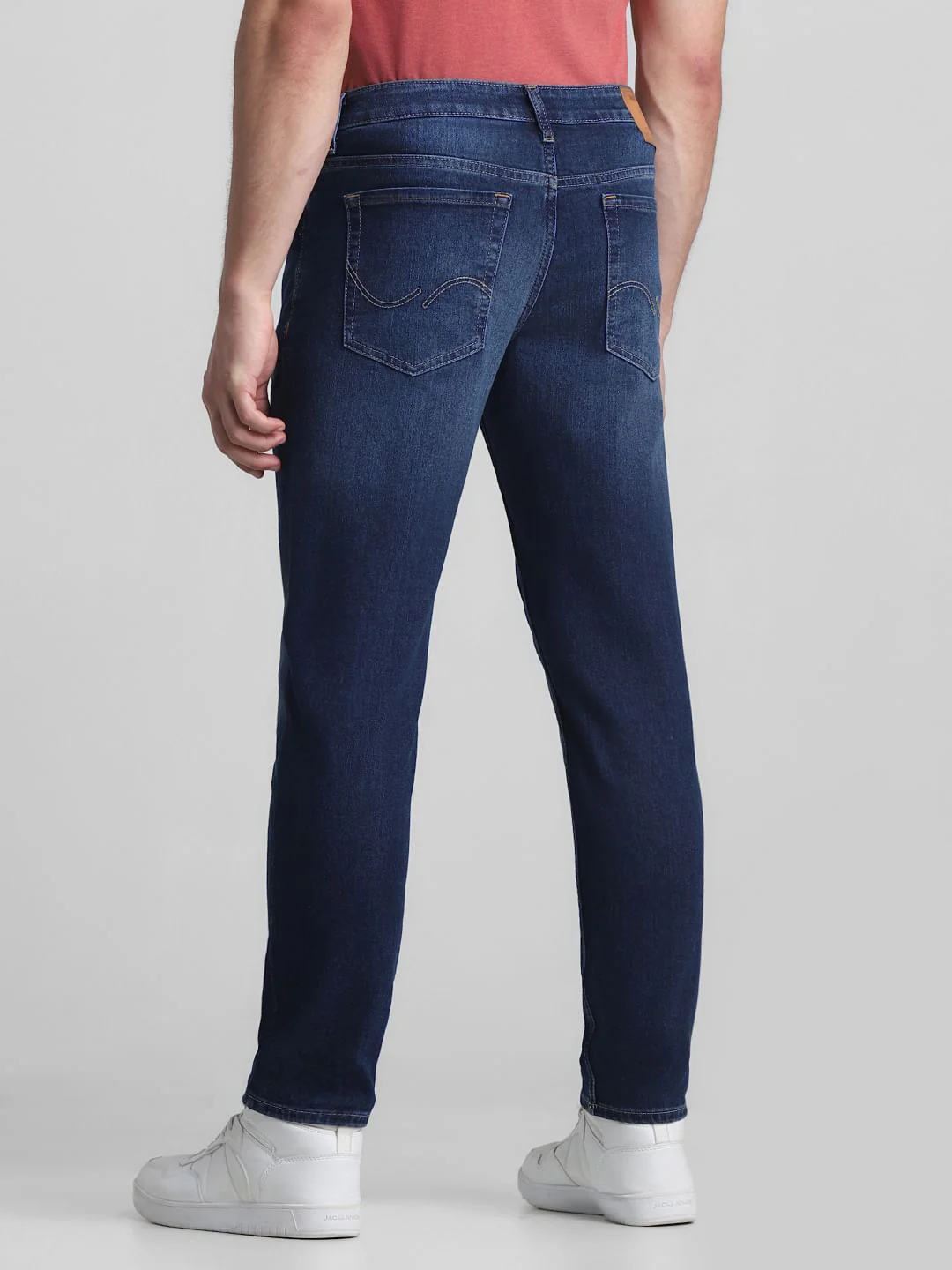Dark Blue Mid Rise Brak Slim Fit Jeans - Image 3