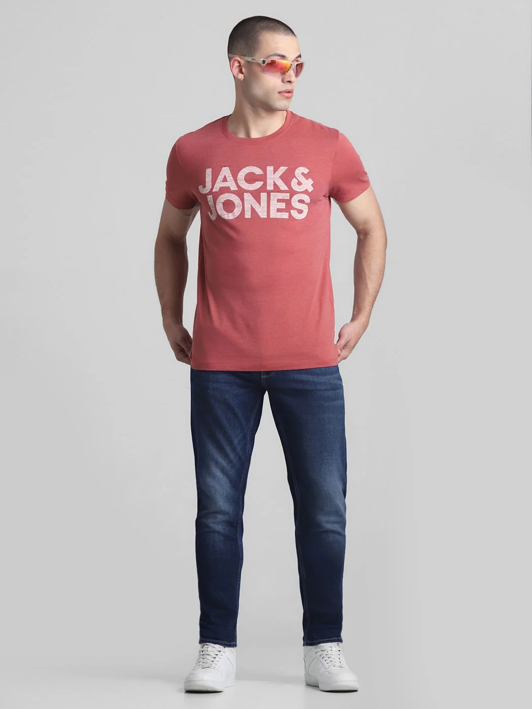 Dark Blue Mid Rise Brak Slim Fit Jeans - Image 5