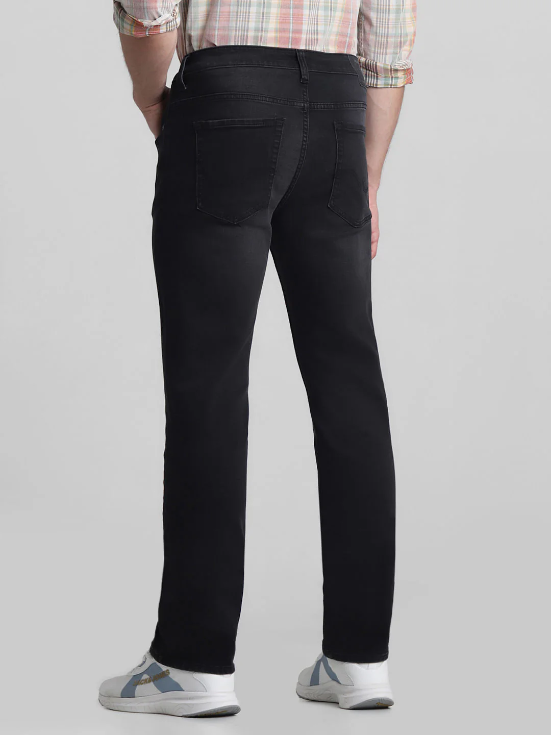 Black Mid Rise Clark Regular Fit Jeans - Image 3