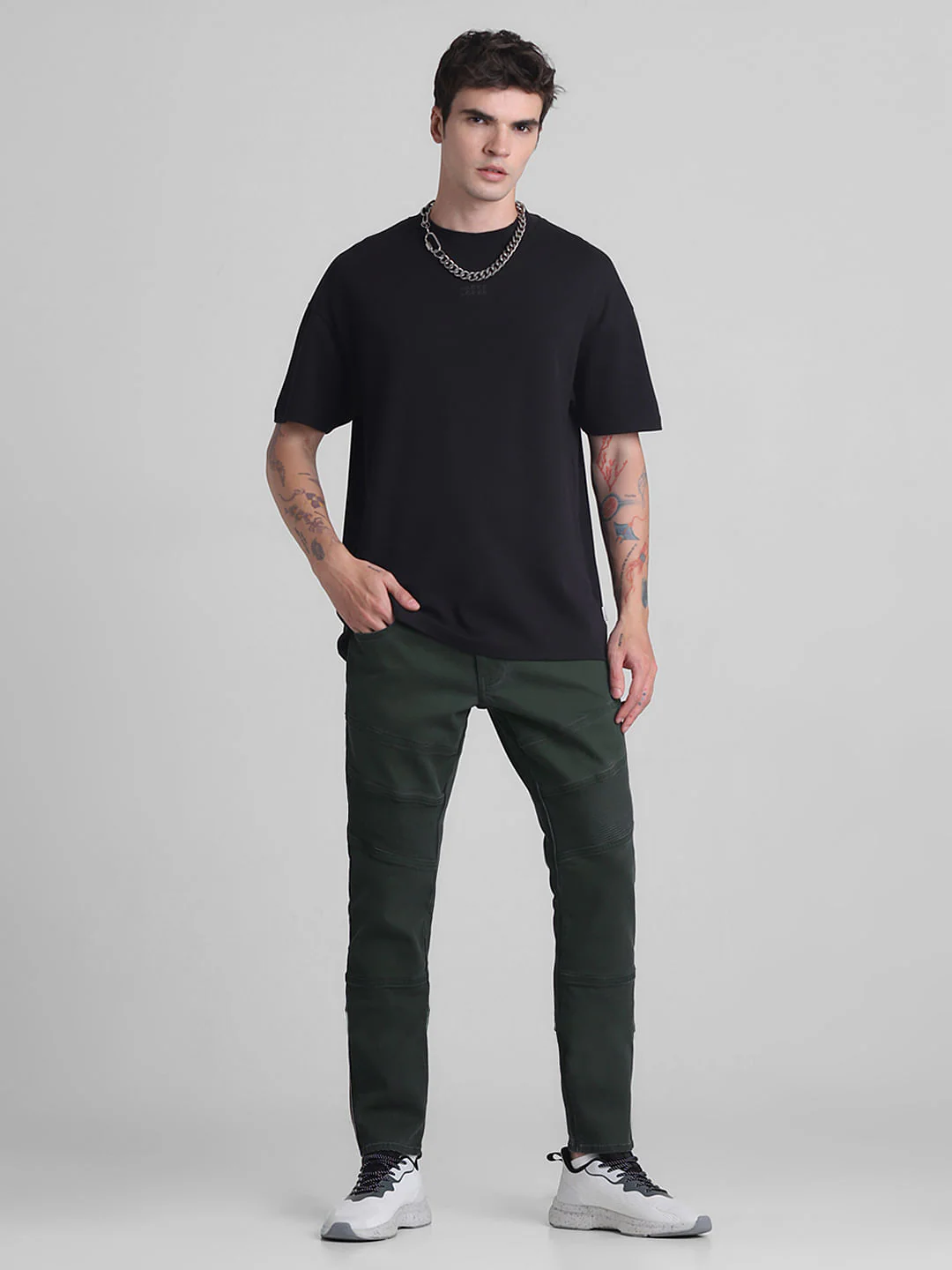 Green Low Rise Simon Anti Fit Jeans - Image 6
