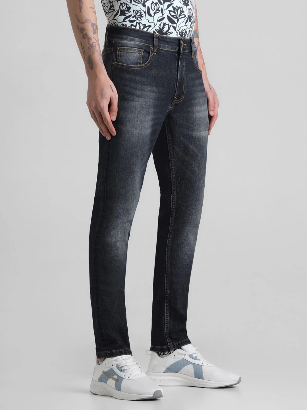 Dark Blue Low Rise Liam Skinny Jeans - Image 2