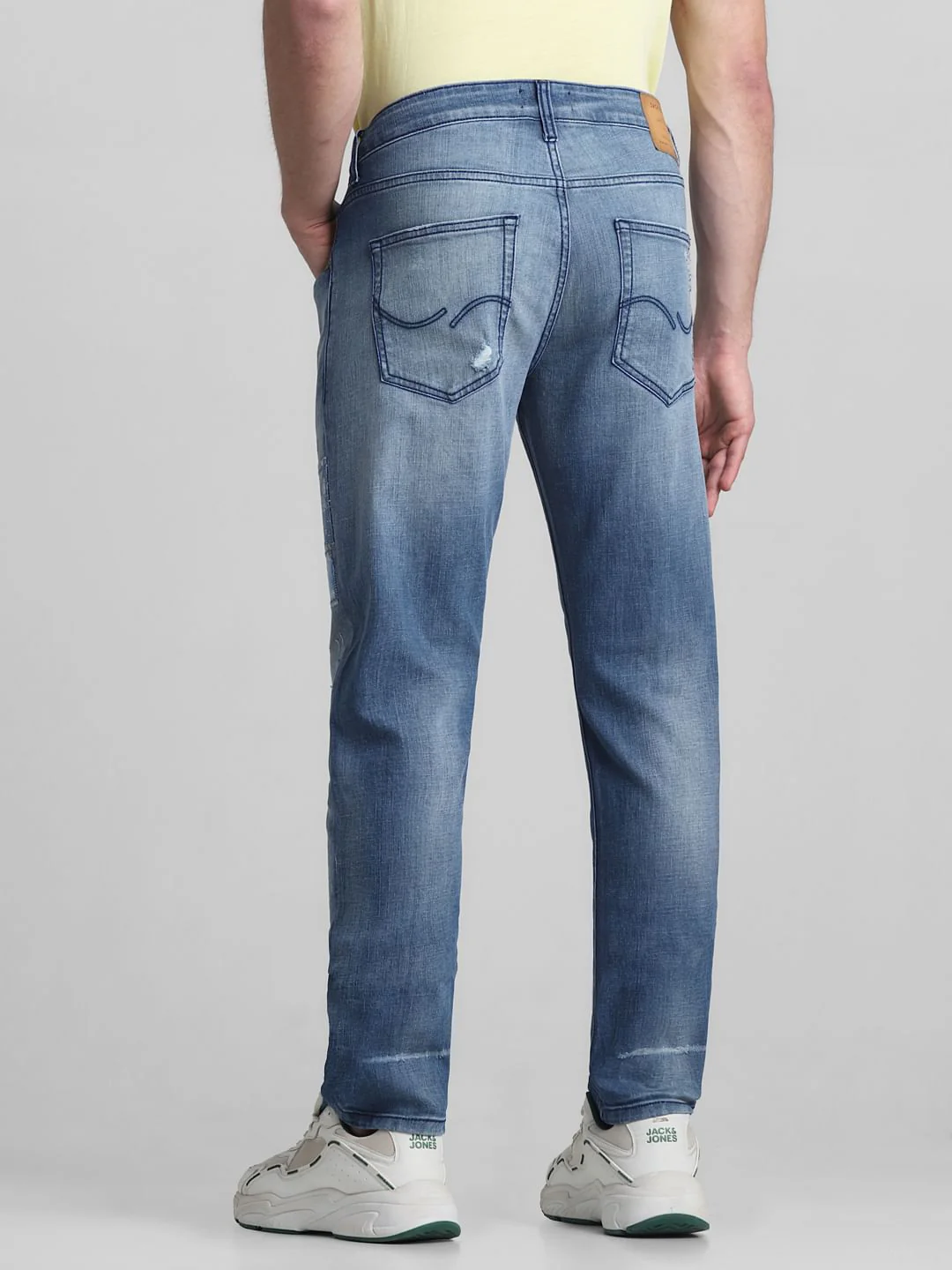 Light Blue Low Rise Distressed Tim Anti Fit Jeans - Image 3