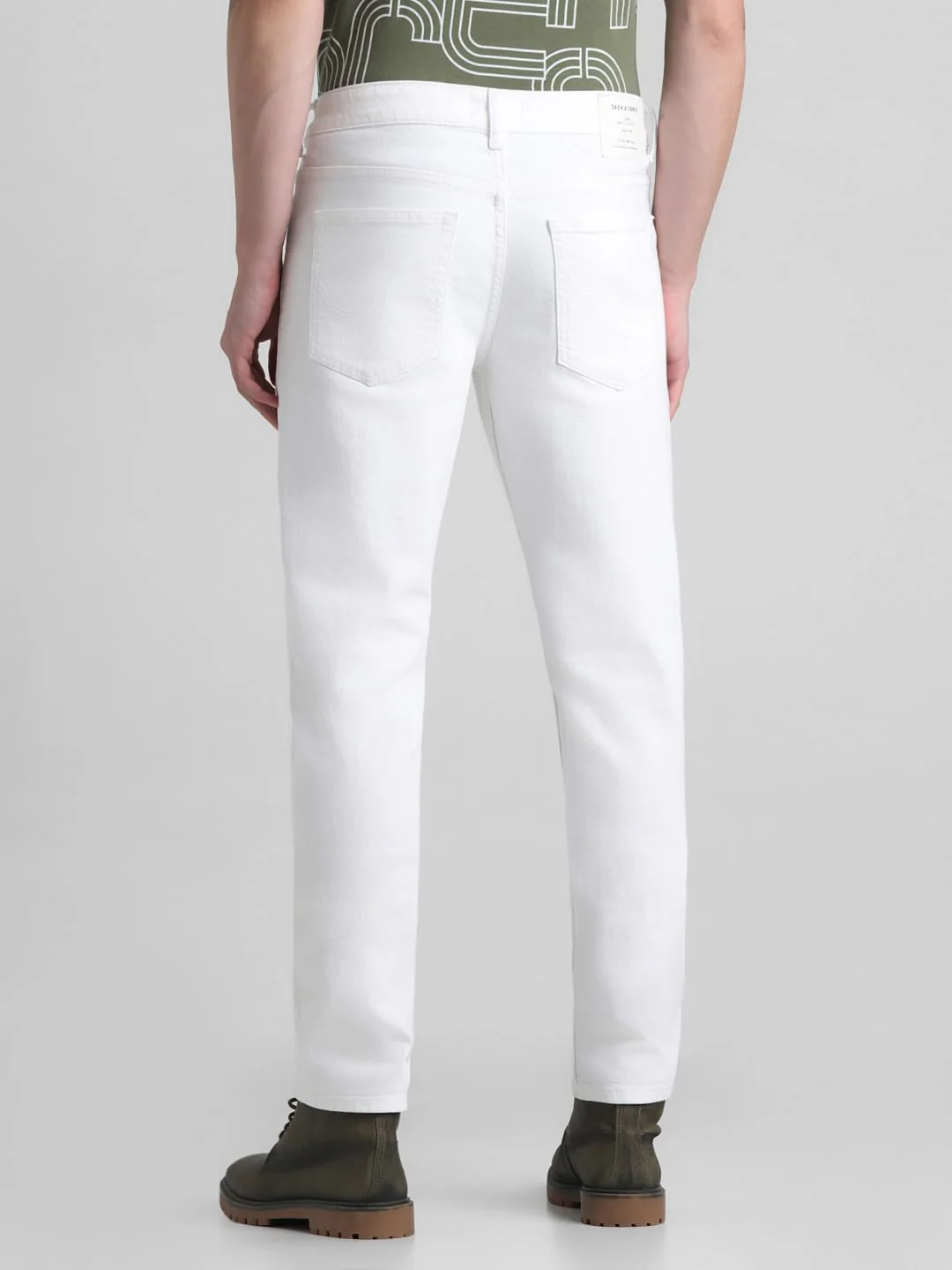 White Low Rise Glenn Slim Fit Jeans - Image 3