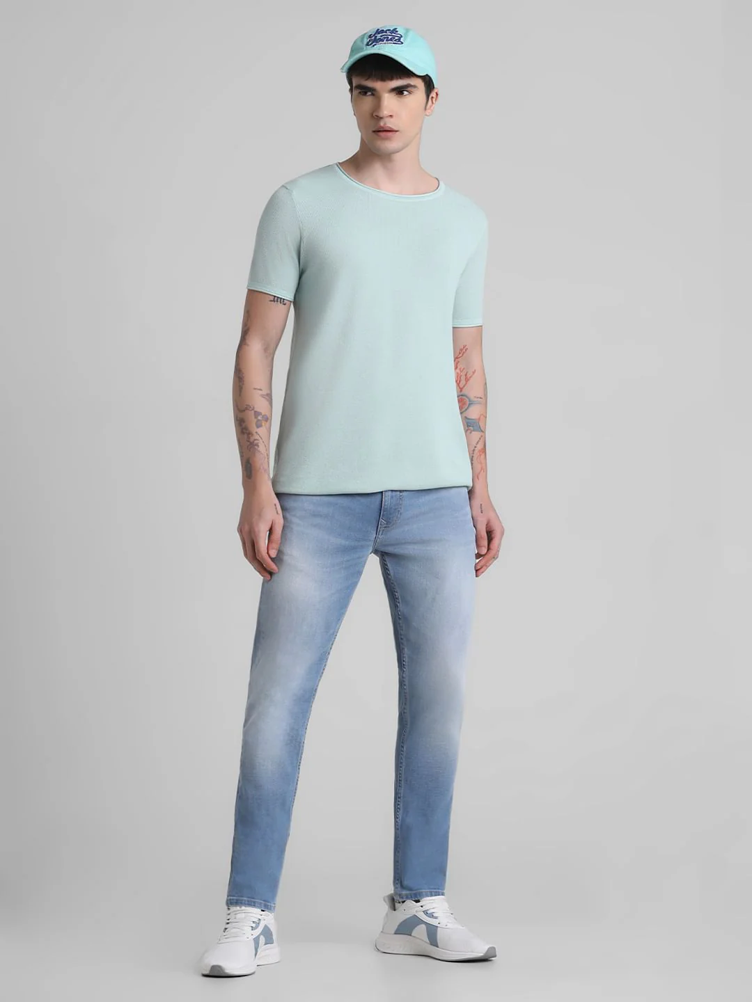 Light Blue Low Rise Liam Skinny Jeans - Image 5