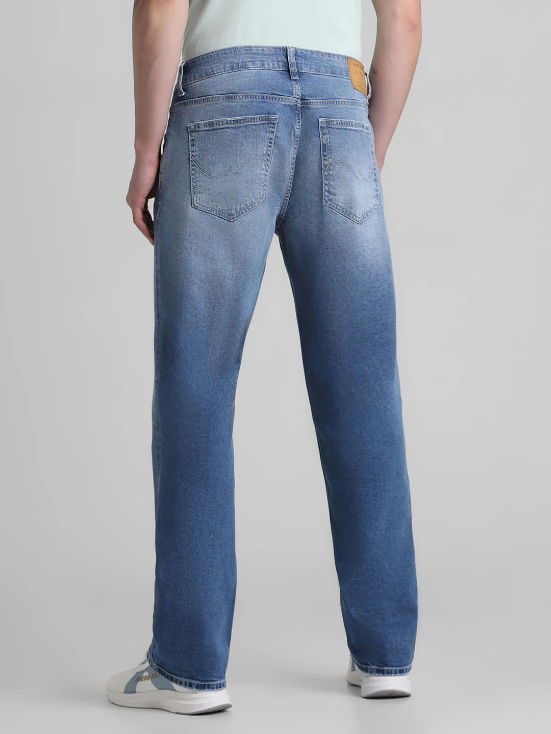 Light Blue Mid Rise Clark Regular Fit Jeans - Image 3