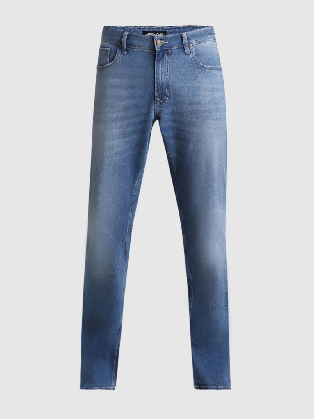 Light Blue Mid Rise Clark Regular Fit Jeans - Image 6