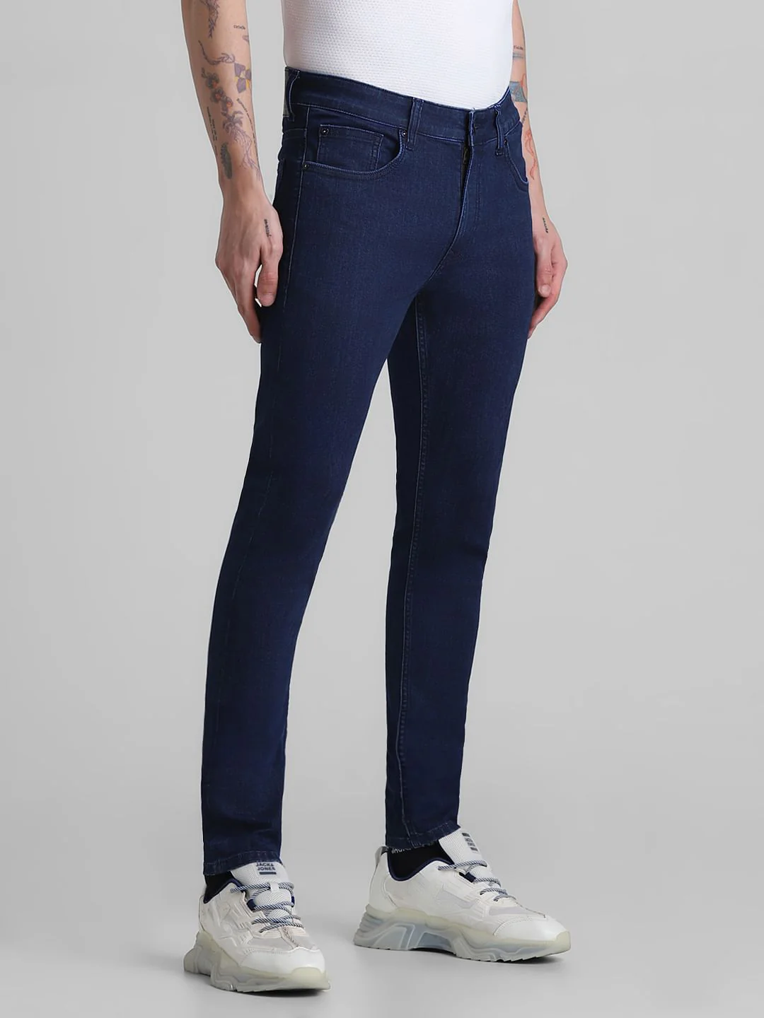 Dark Blue Low Rise Liam Skinny Fit Jeans - Image 2