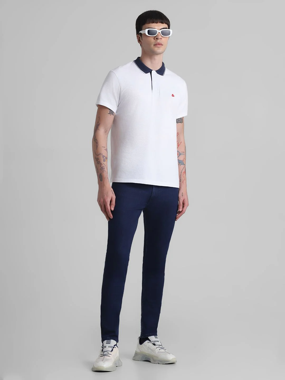 Dark Blue Low Rise Liam Skinny Fit Jeans - Image 5