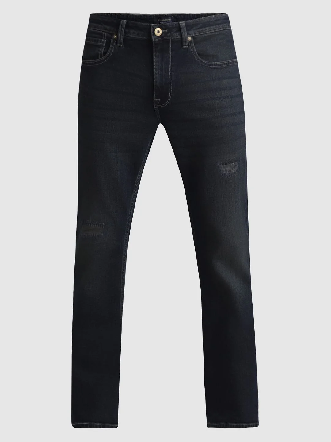 Dark Blue Mid Rise Clark Regular Fit Jeans - Image 6