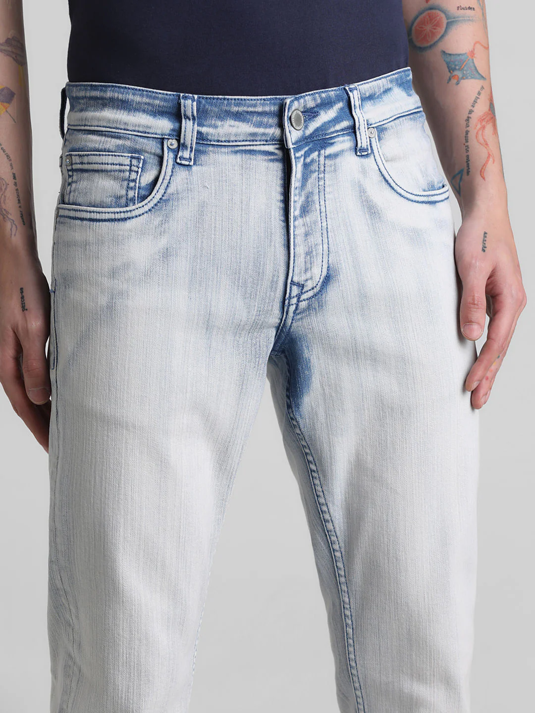 Light Blue Low Rise Glenn Slim Fit Jeans - Image 4