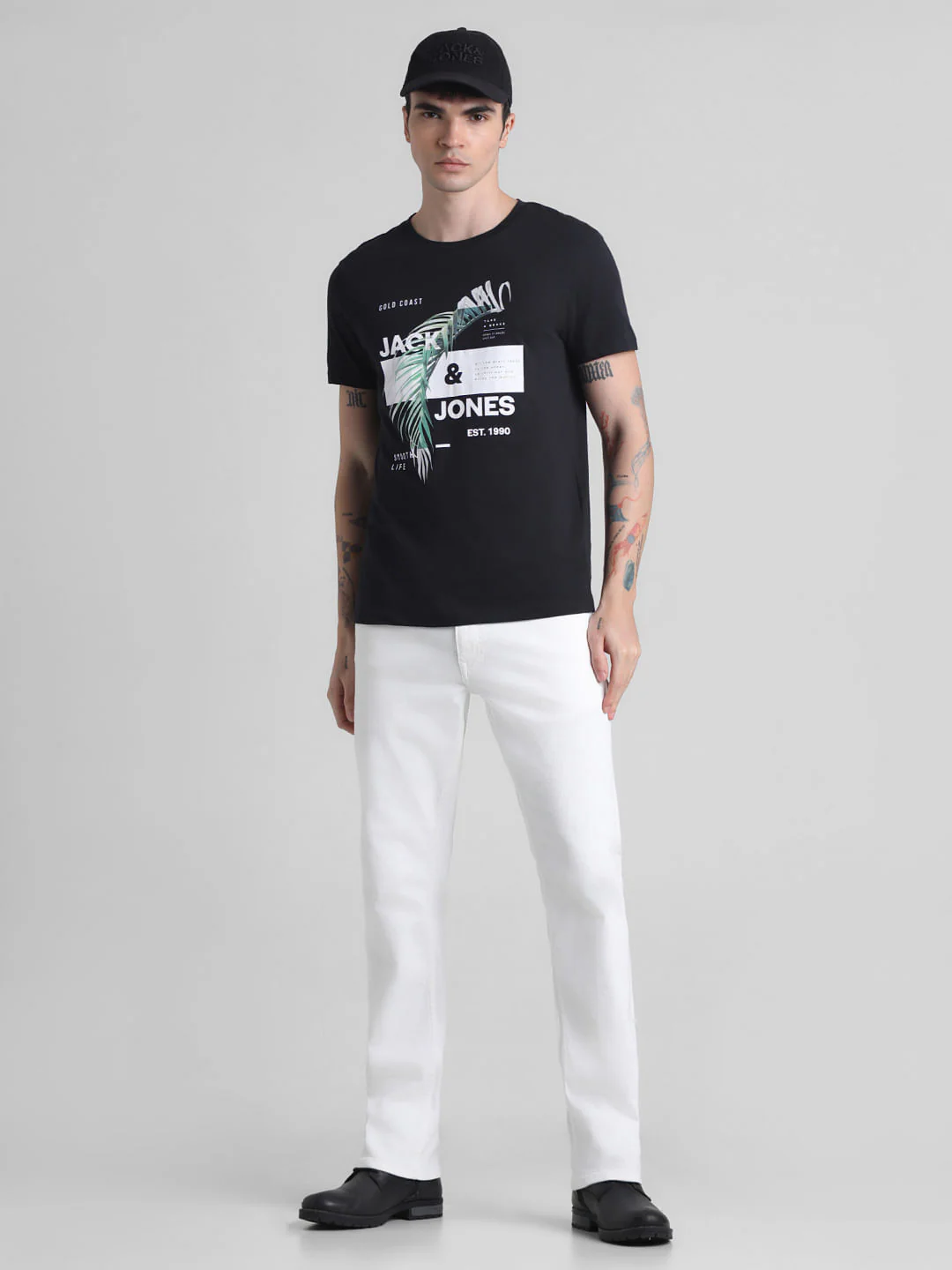 White Mid Rise Clark Regular Fit Jeans - Image 5