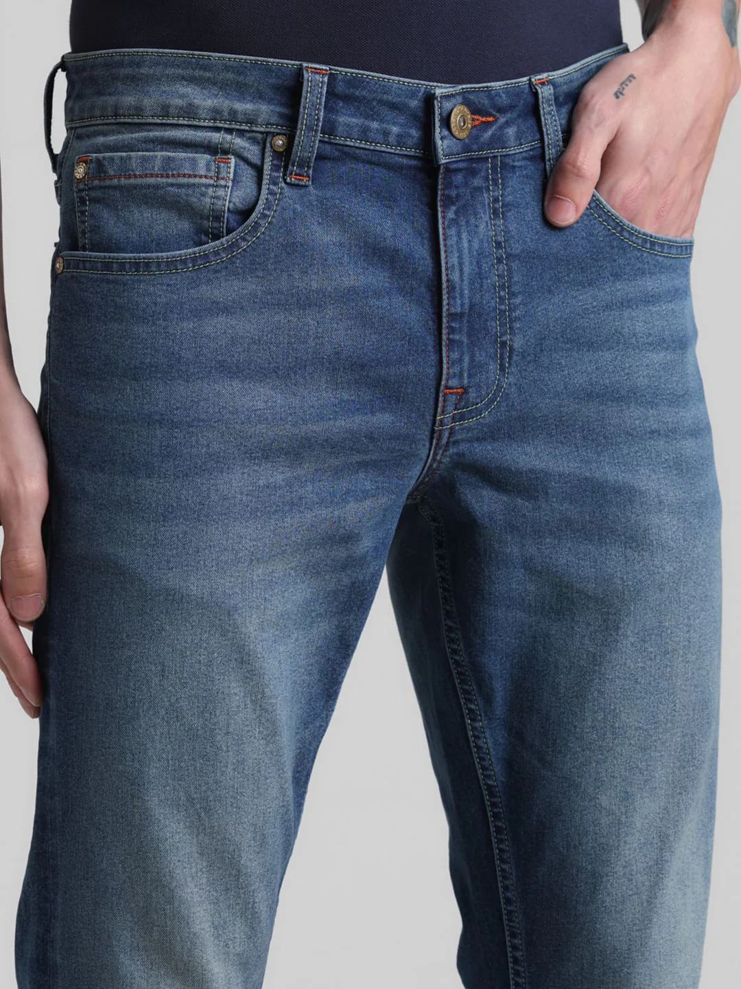 Blue Low Rise Glenn Slim Fit Jeans - Image 4