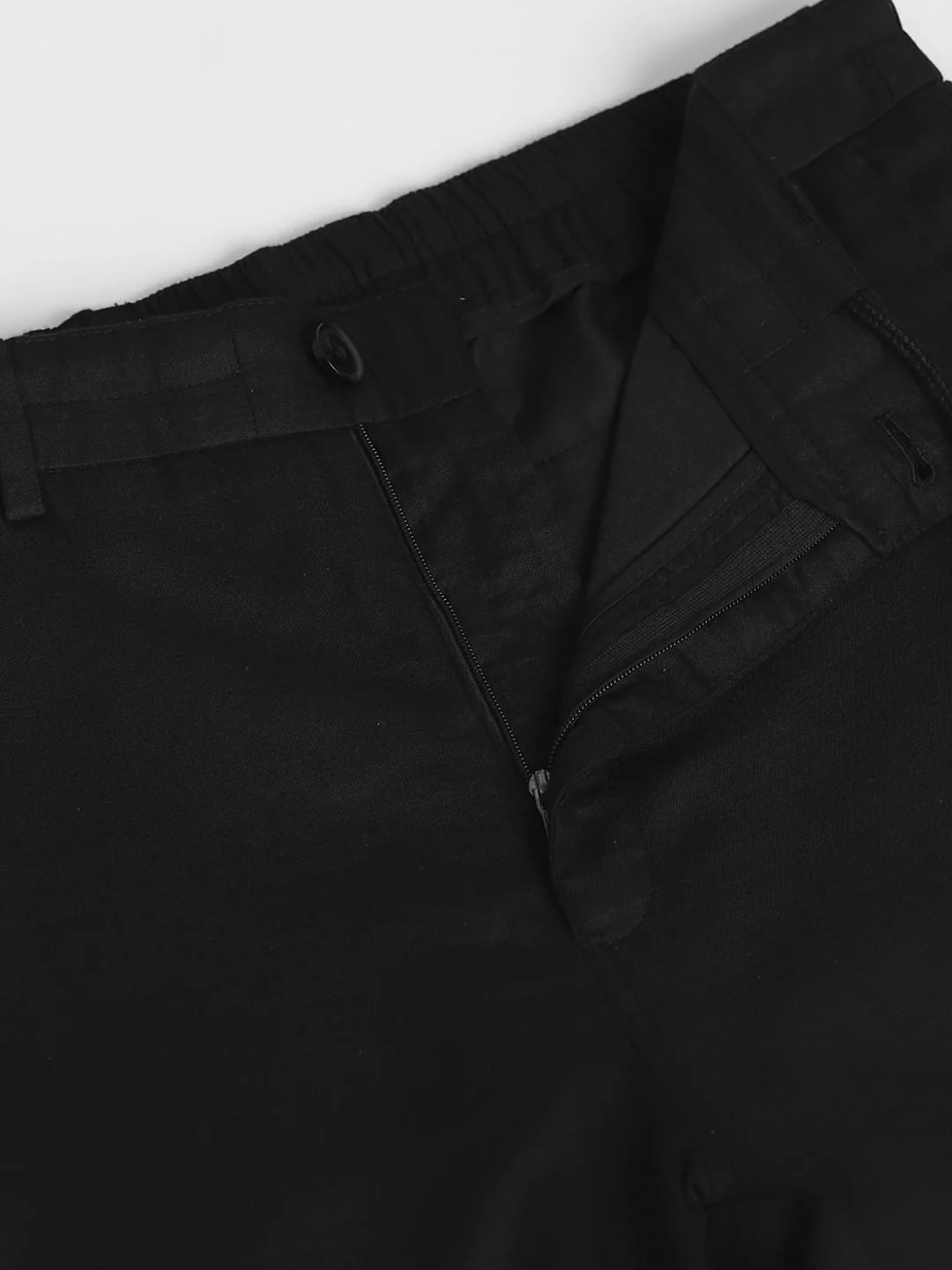 Black Mid Rise Cotton Pants - Image 5
