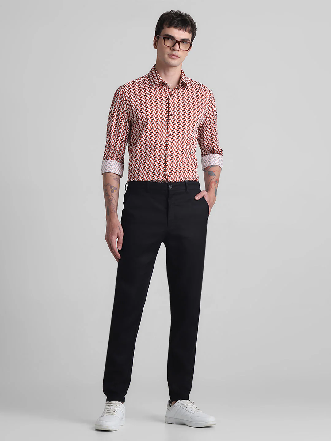 Black Mid Rise Cotton Pants - Image 6