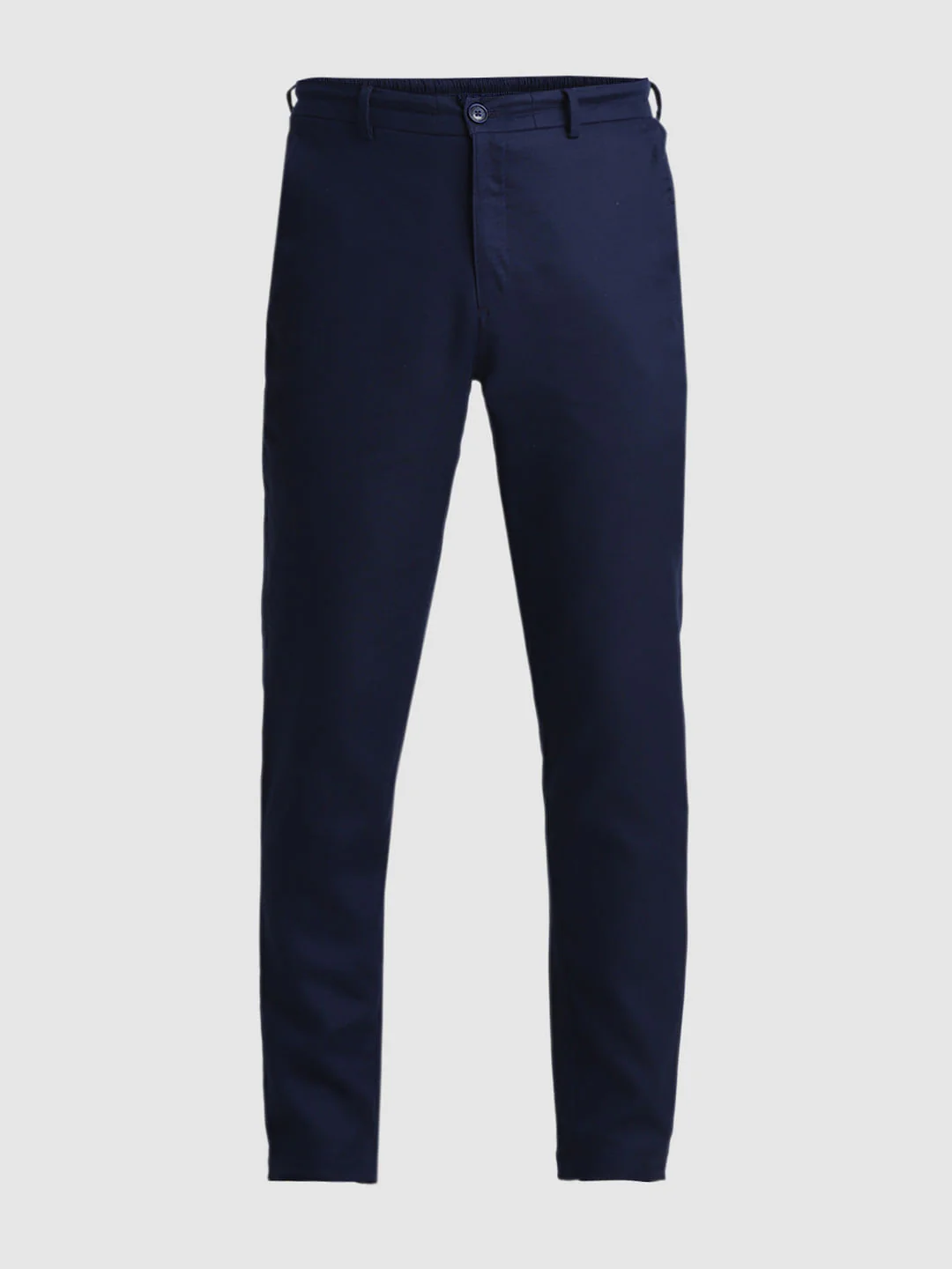 Navy Blue Mid Rise Cotton Pants - Image 7