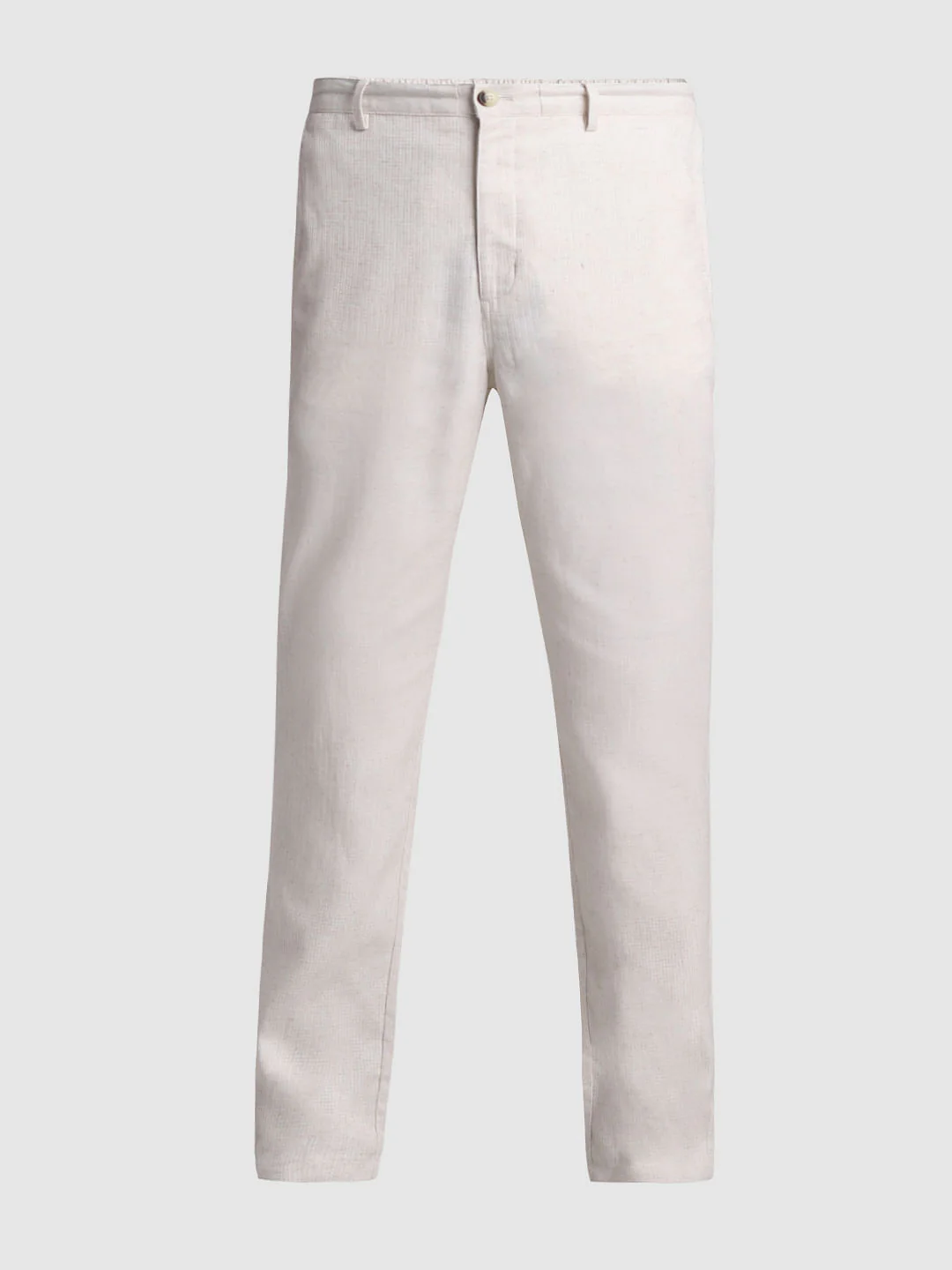 Beige Mid Rise Slim Fit Pants - Image 7