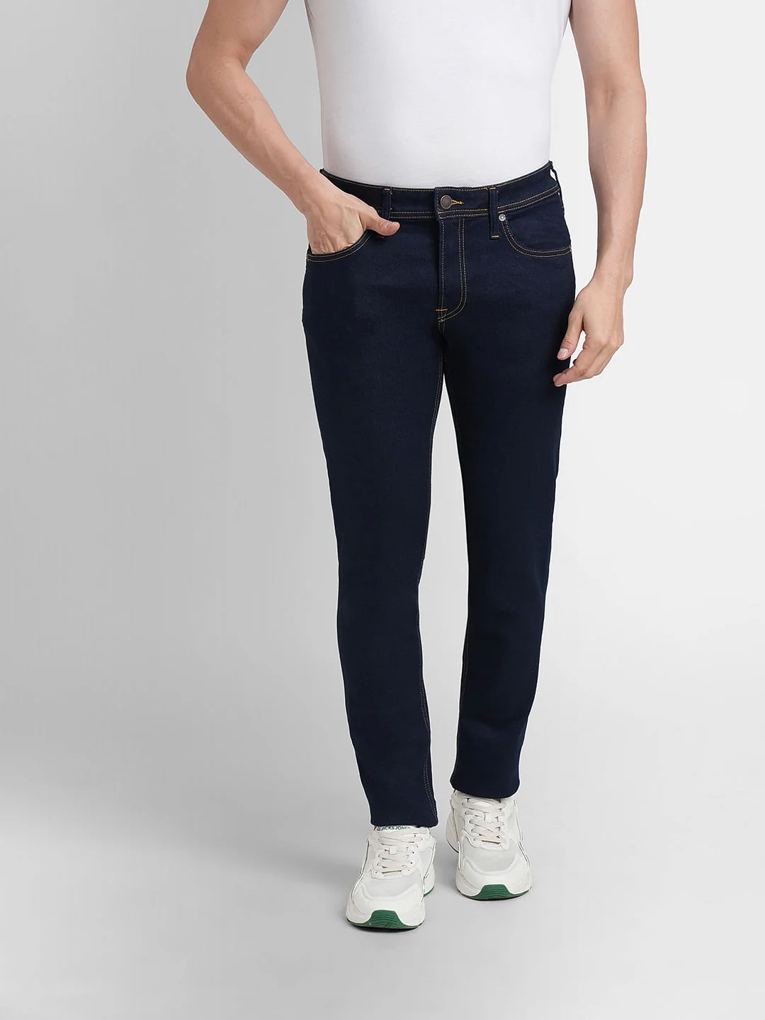 Dark Blue Low Rise Glenn Slim Fit Jeans - Image 2