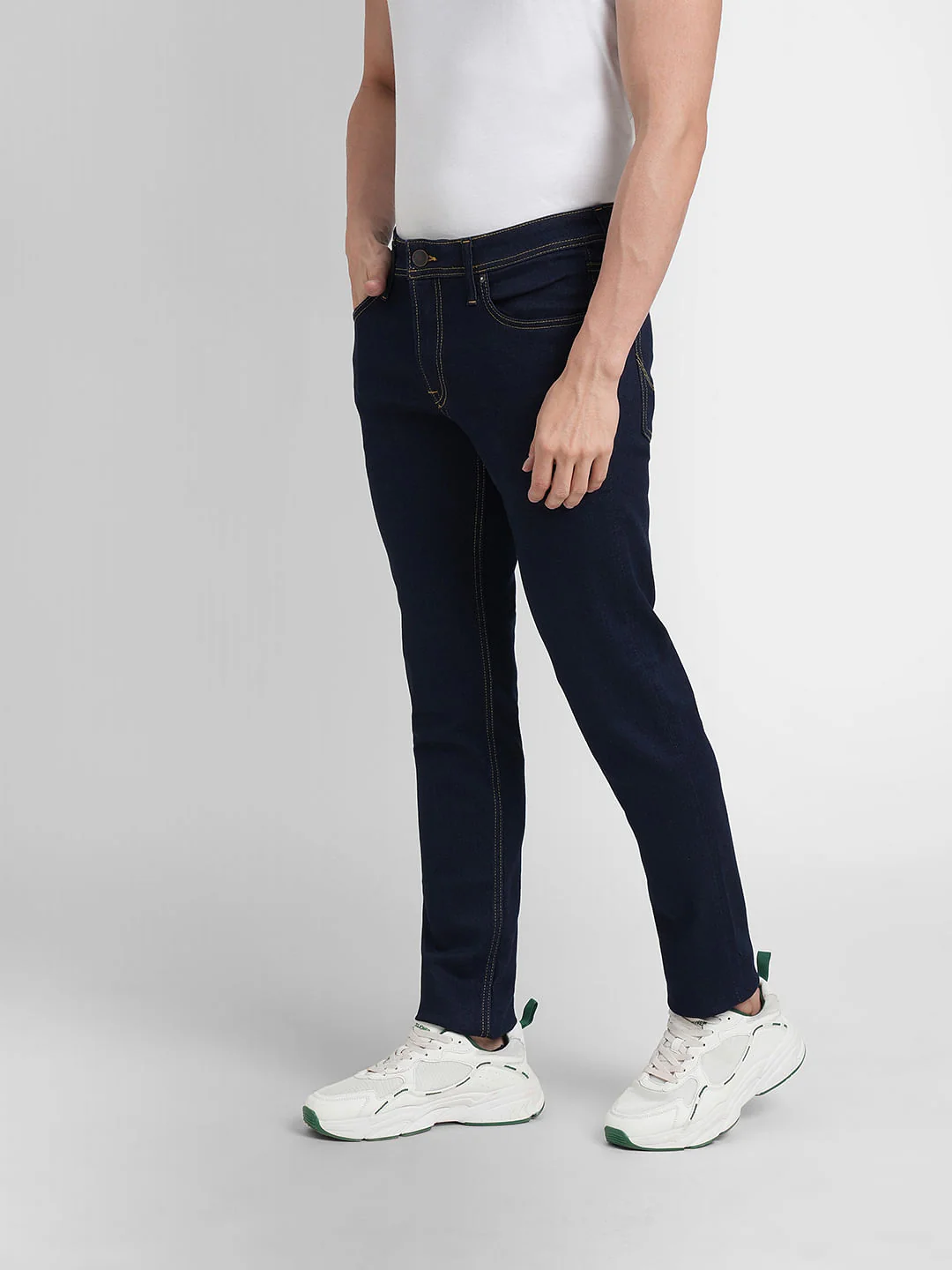 Dark Blue Low Rise Glenn Slim Fit Jeans - Image 3