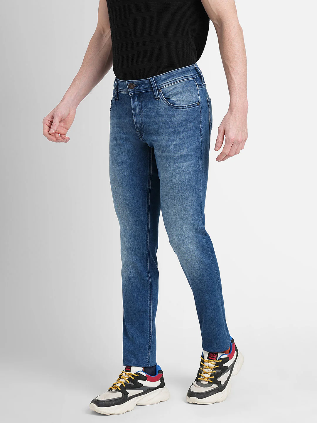 Blue Low Rise Glenn Slim Fit Jeans - Image 3
