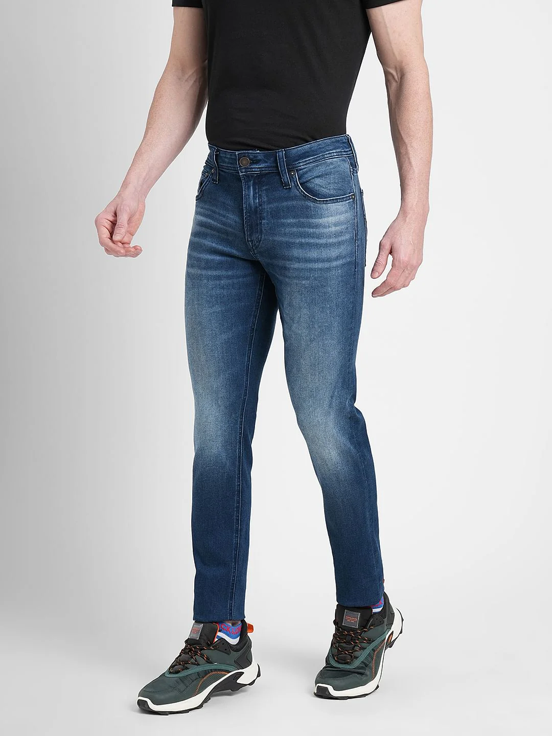 Dark Blue Low Rise Glenn Slim Fit Jeans - Image 3