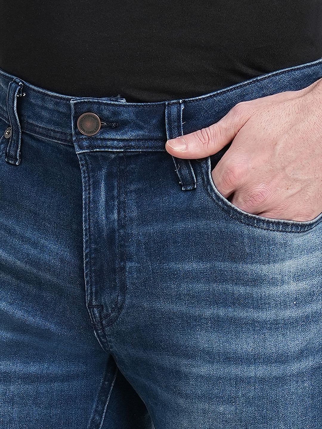 Dark Blue Low Rise Glenn Slim Fit Jeans - Image 5