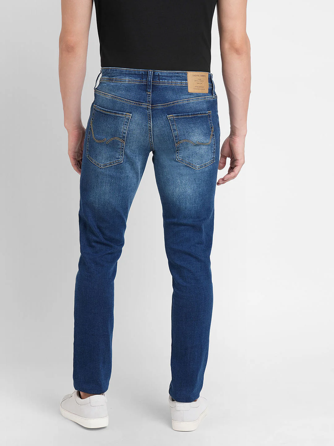 Dark Blue Low Rise Glenn Slim Fit Jeans - Image 4