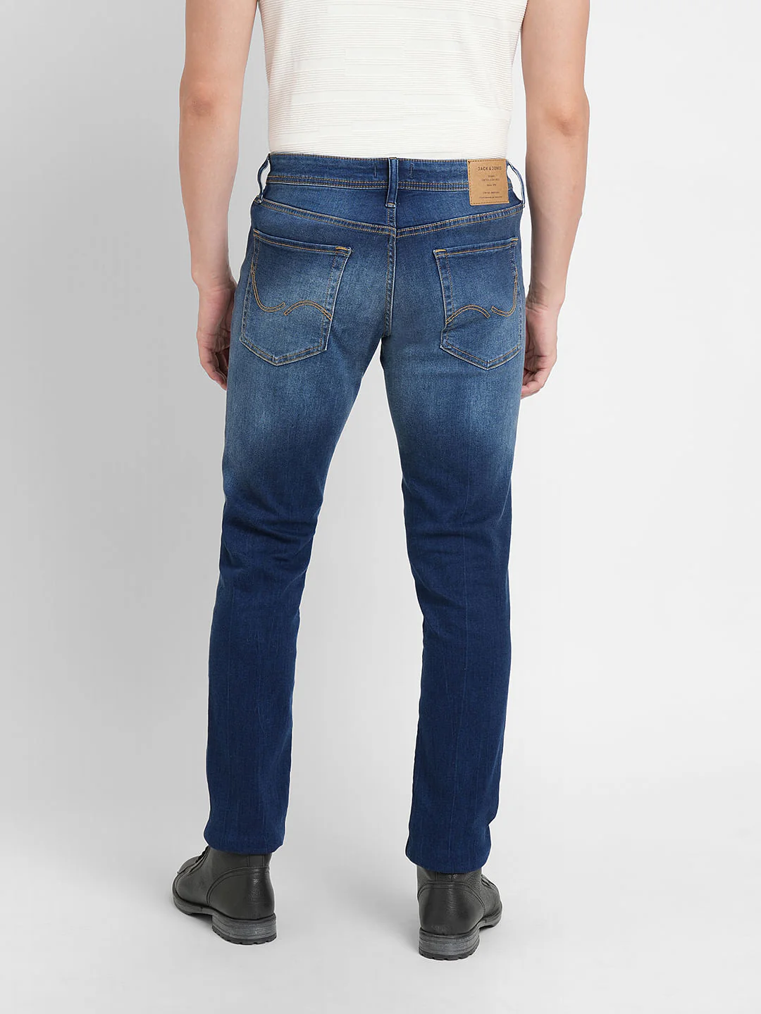 Dark Blue Low Rise Glenn Slim Fit Jeans - Image 4