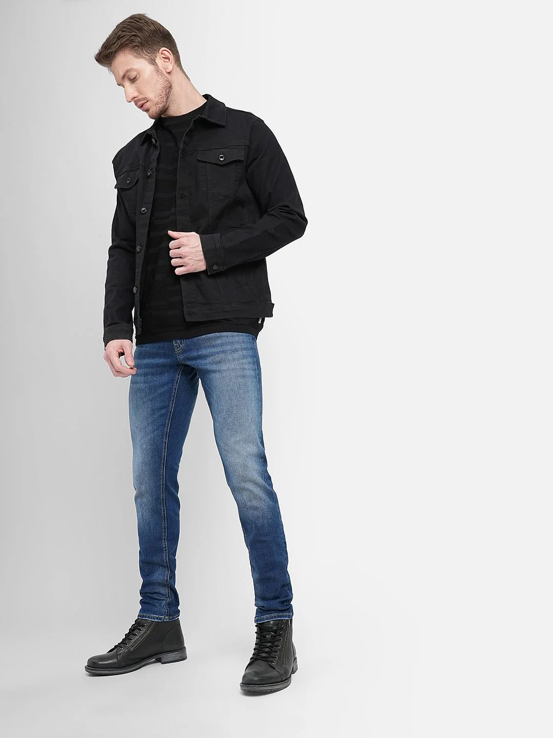 Dark Blue Low Rise Glenn Slim Fit Jeans