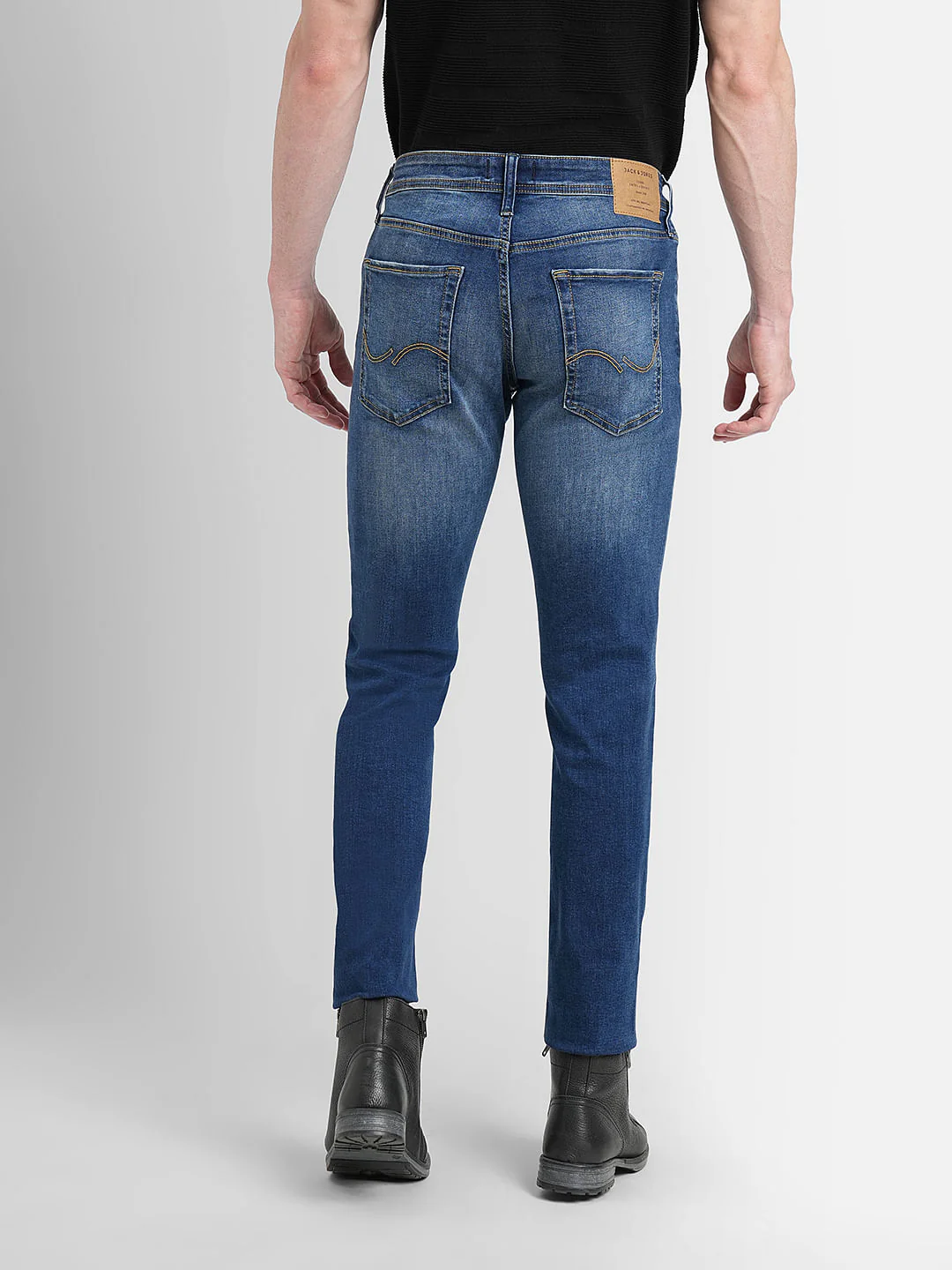 Dark Blue Low Rise Glenn Slim Fit Jeans - Image 4