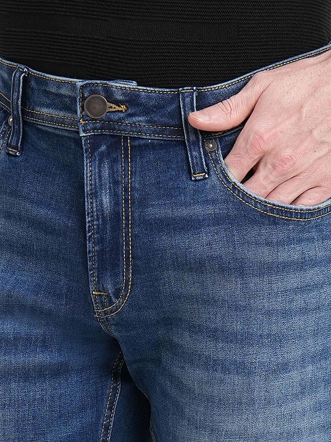 Dark Blue Low Rise Glenn Slim Fit Jeans - Image 5