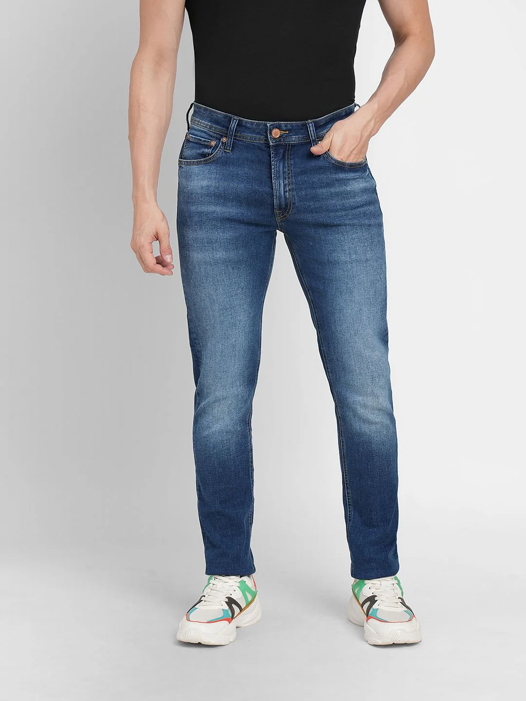 Blue Low Rise Ben Skinny Fit Jeans - Image 2