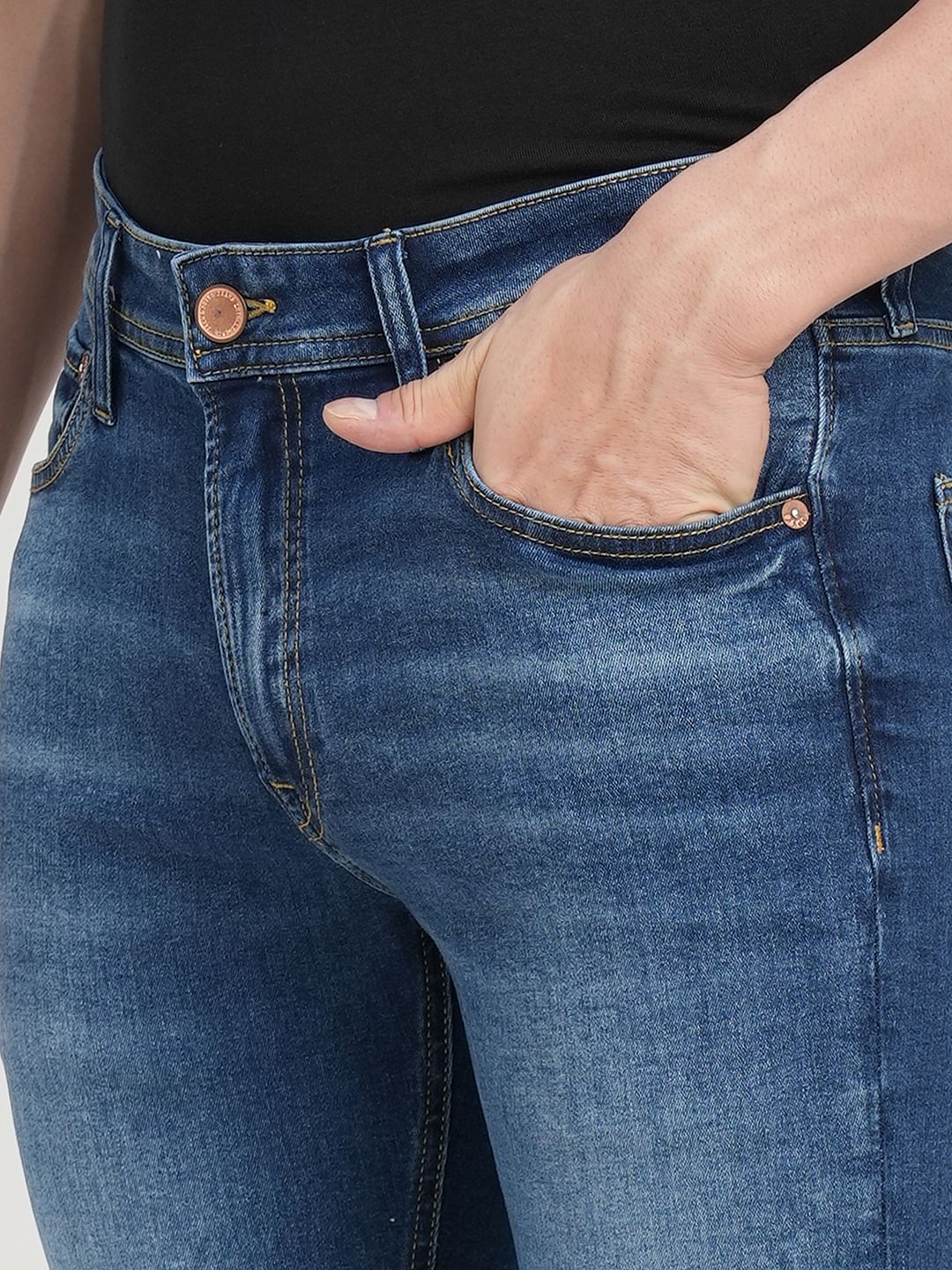 Blue Low Rise Ben Skinny Fit Jeans - Image 5