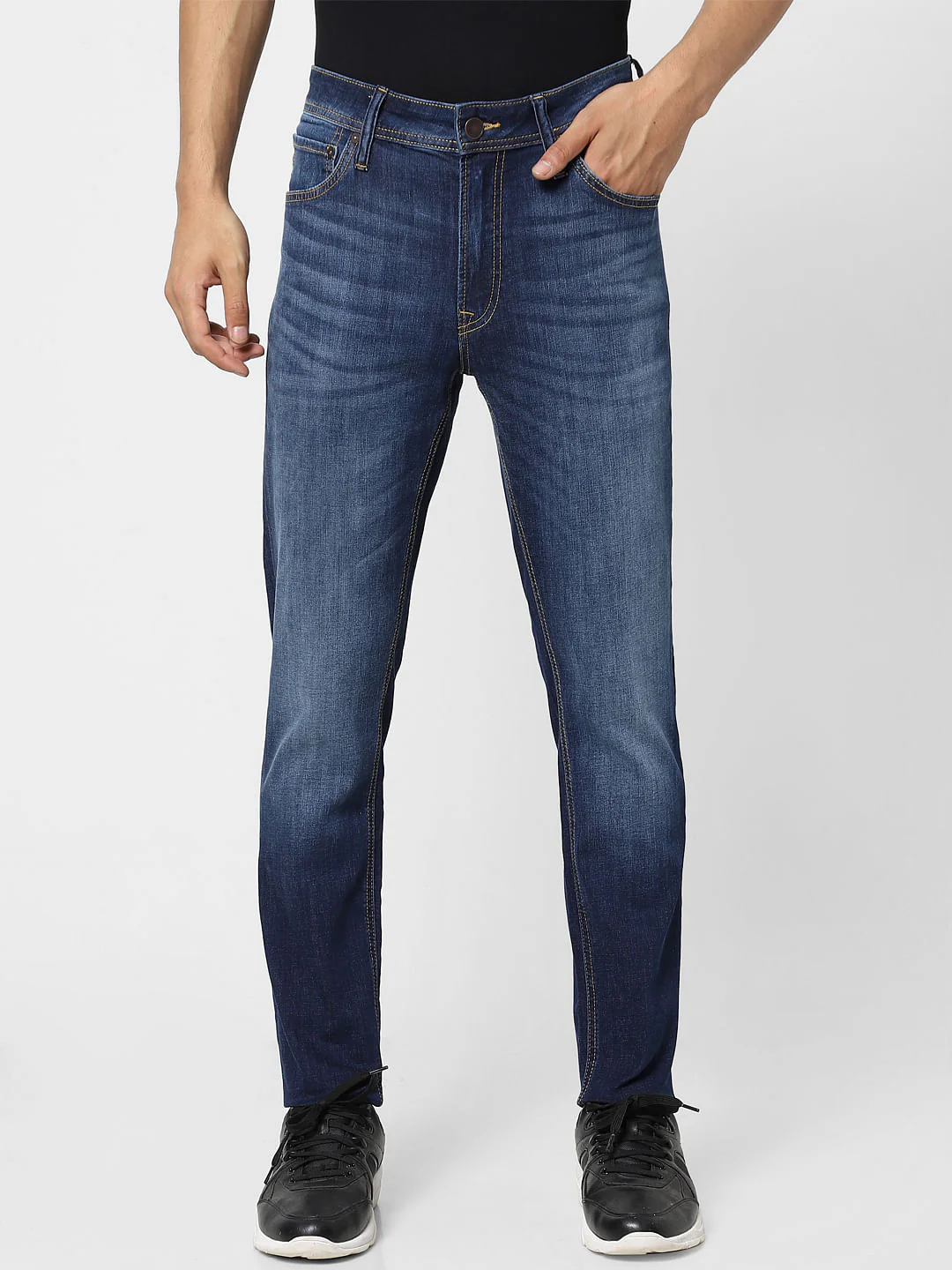 Blue Low Rise Faded Ben Skinny Jeans - Image 2