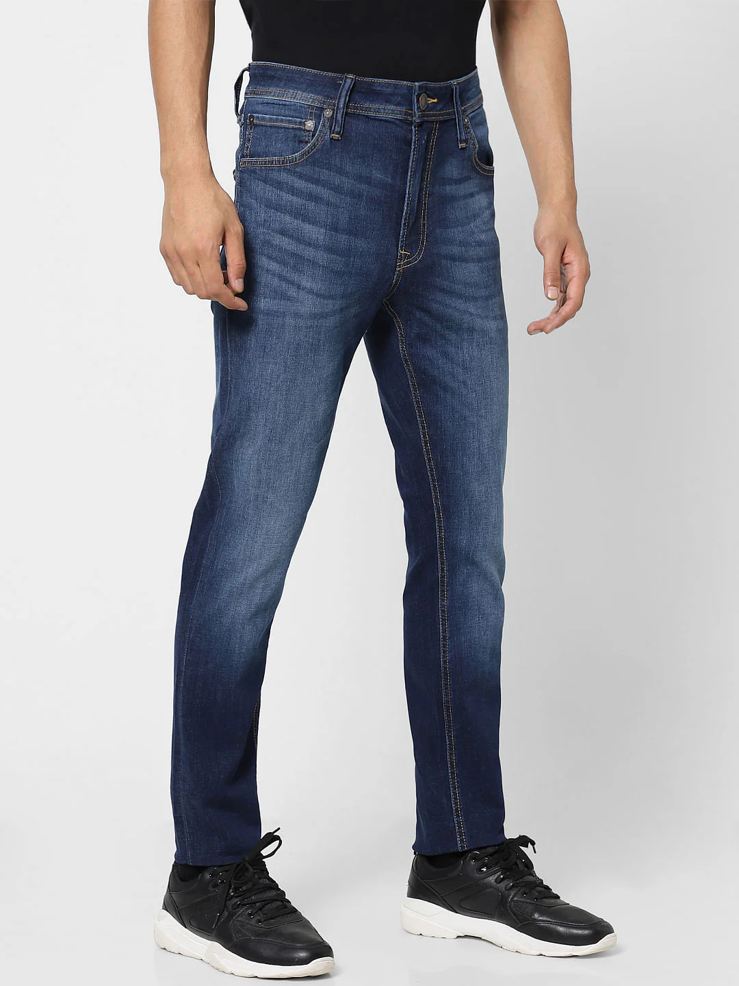 Blue Low Rise Faded Ben Skinny Jeans - Image 3