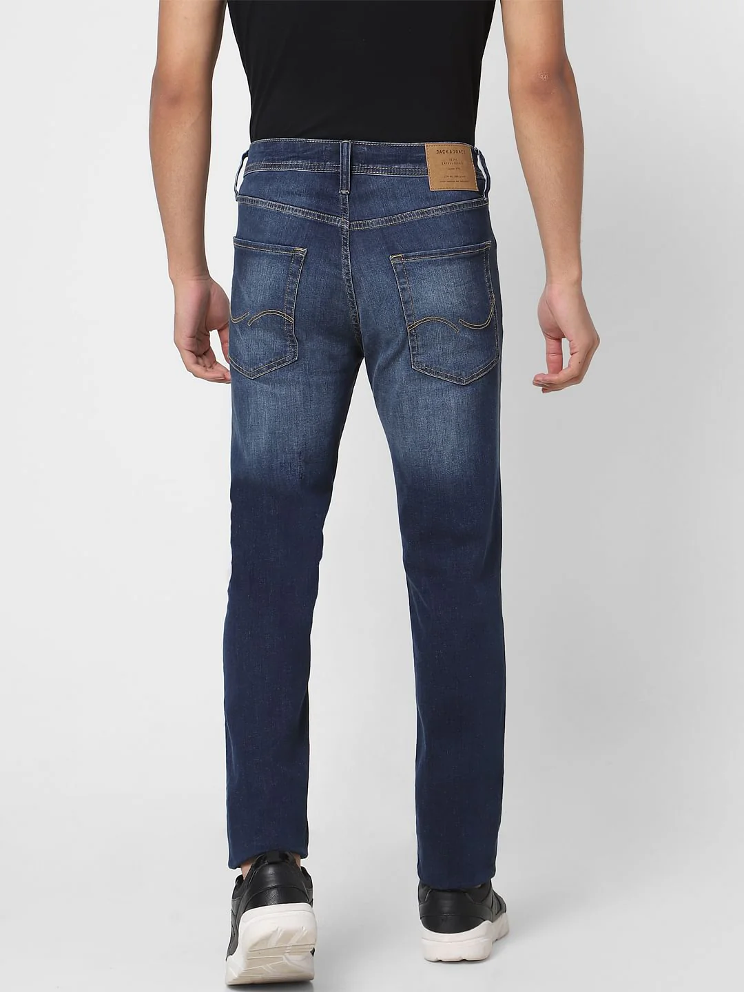Dark Blue Low Rise Faded Ben Skinny Jeans - Image 4