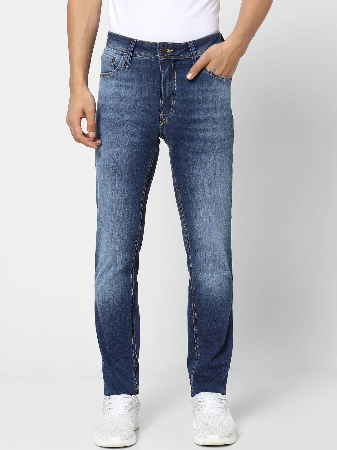 Dark Blue Low Rise Ben Skinny Jeans - Image 2