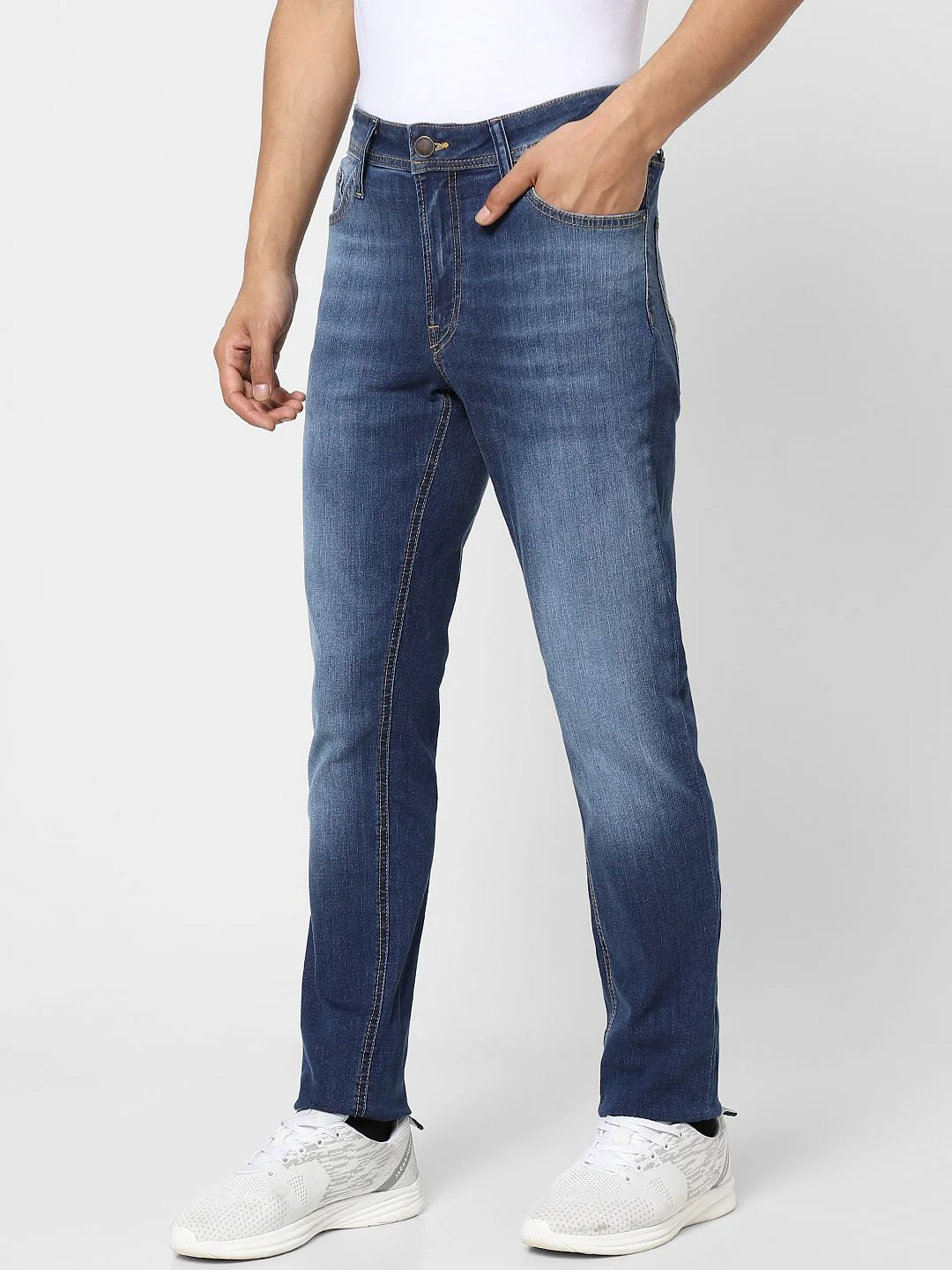 Dark Blue Low Rise Ben Skinny Jeans - Image 3