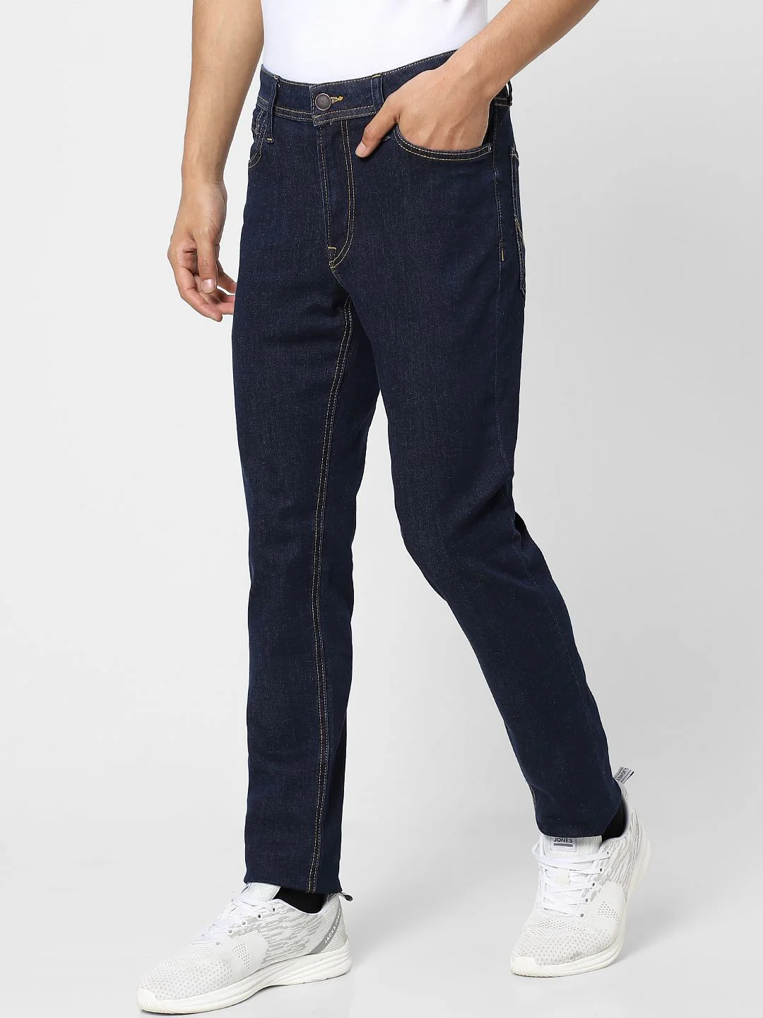 Dark Blue Low Rise Ben Skinny Jeans - Image 3