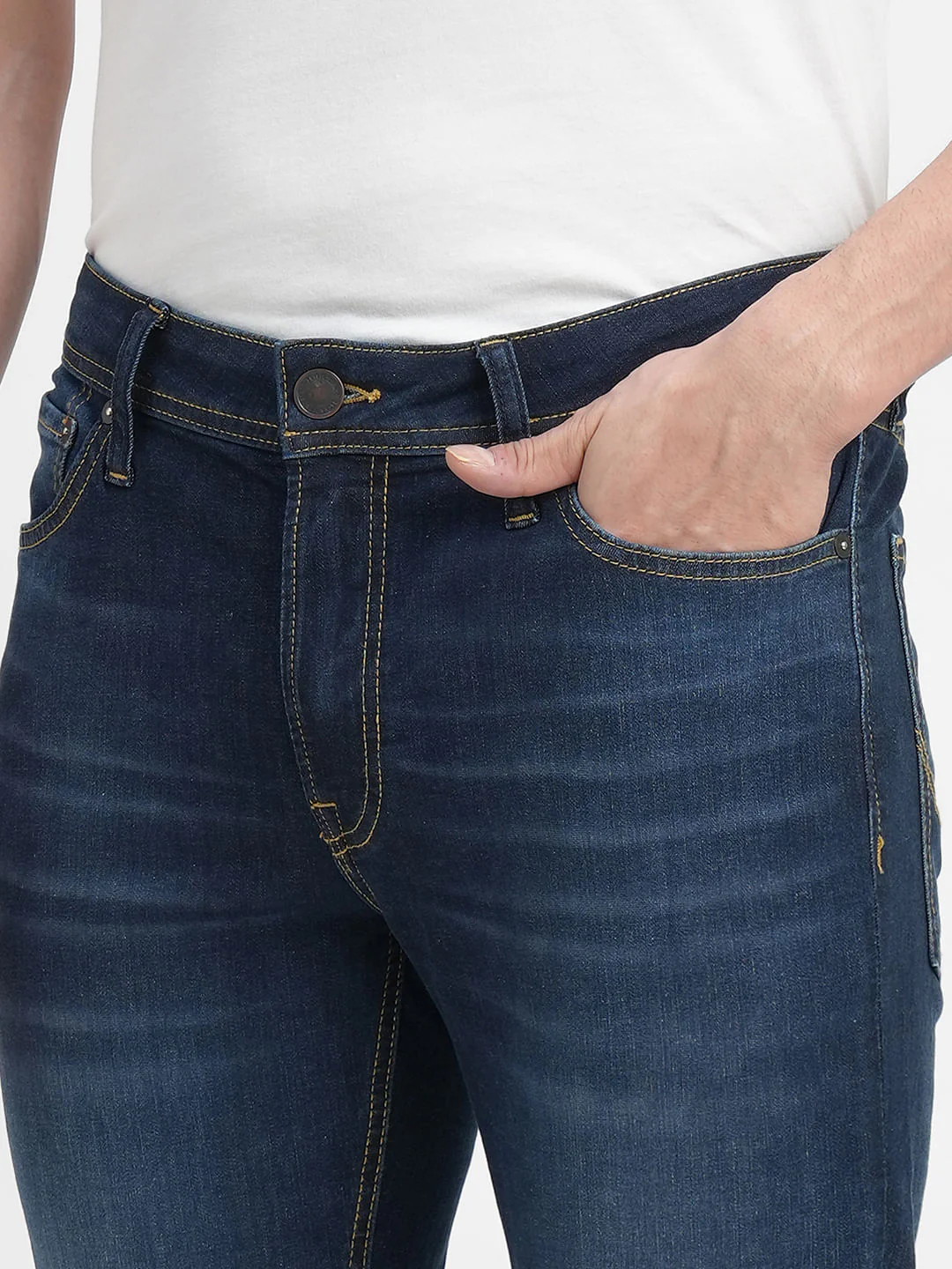 Dark Blue Low Rise Ben Skinny Jeans - Image 5