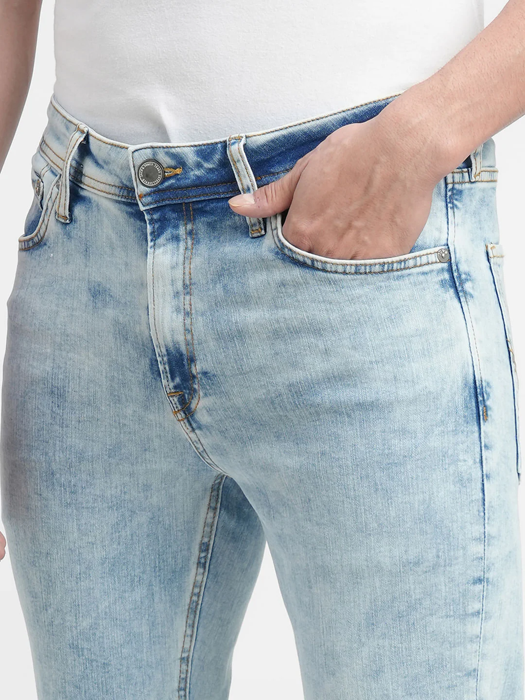 Light Blue Low Rise Ben Skinny Jeans - Image 5