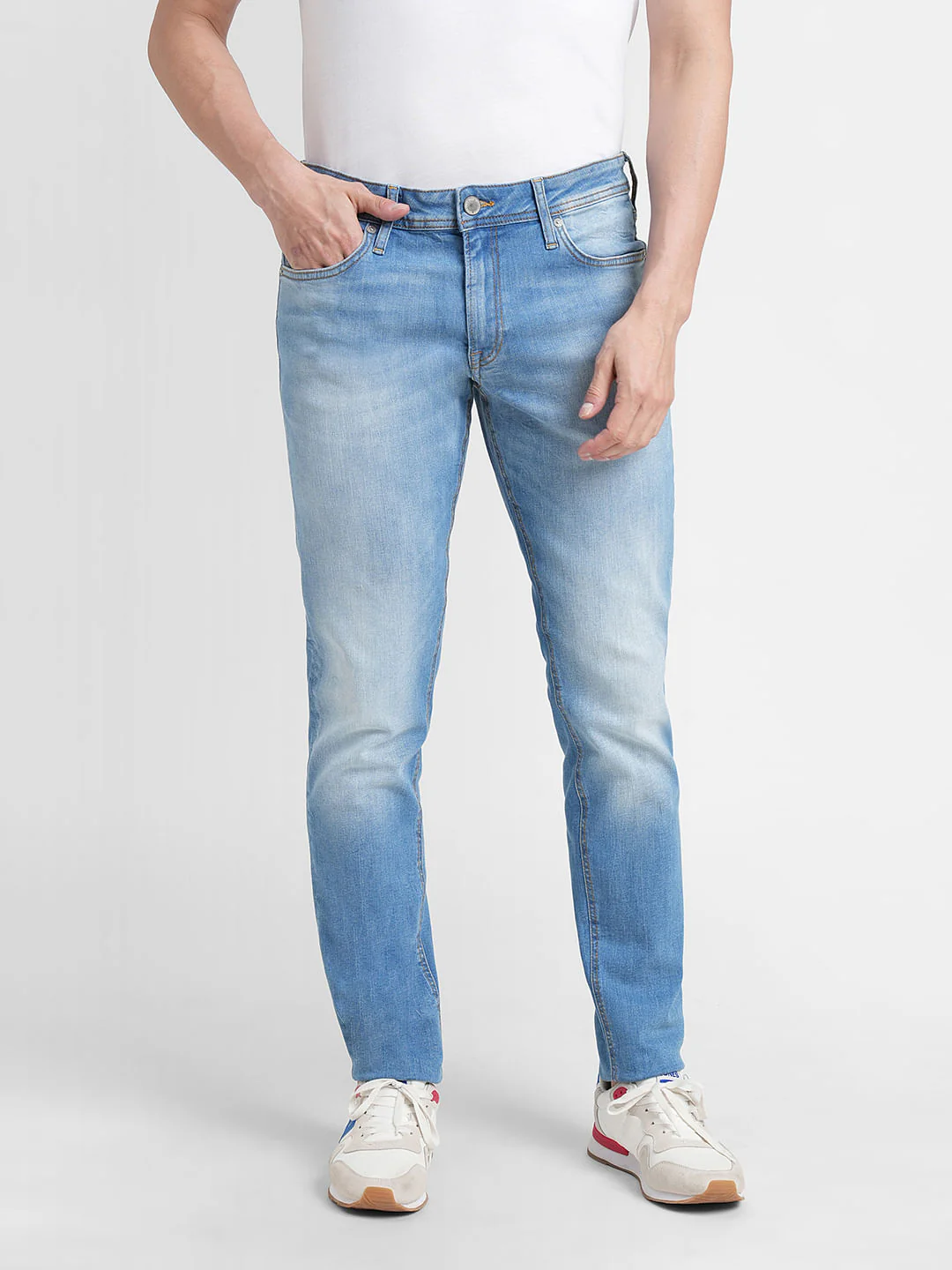 Light Blue Low Rise Glenn Slim Jeans - Image 2
