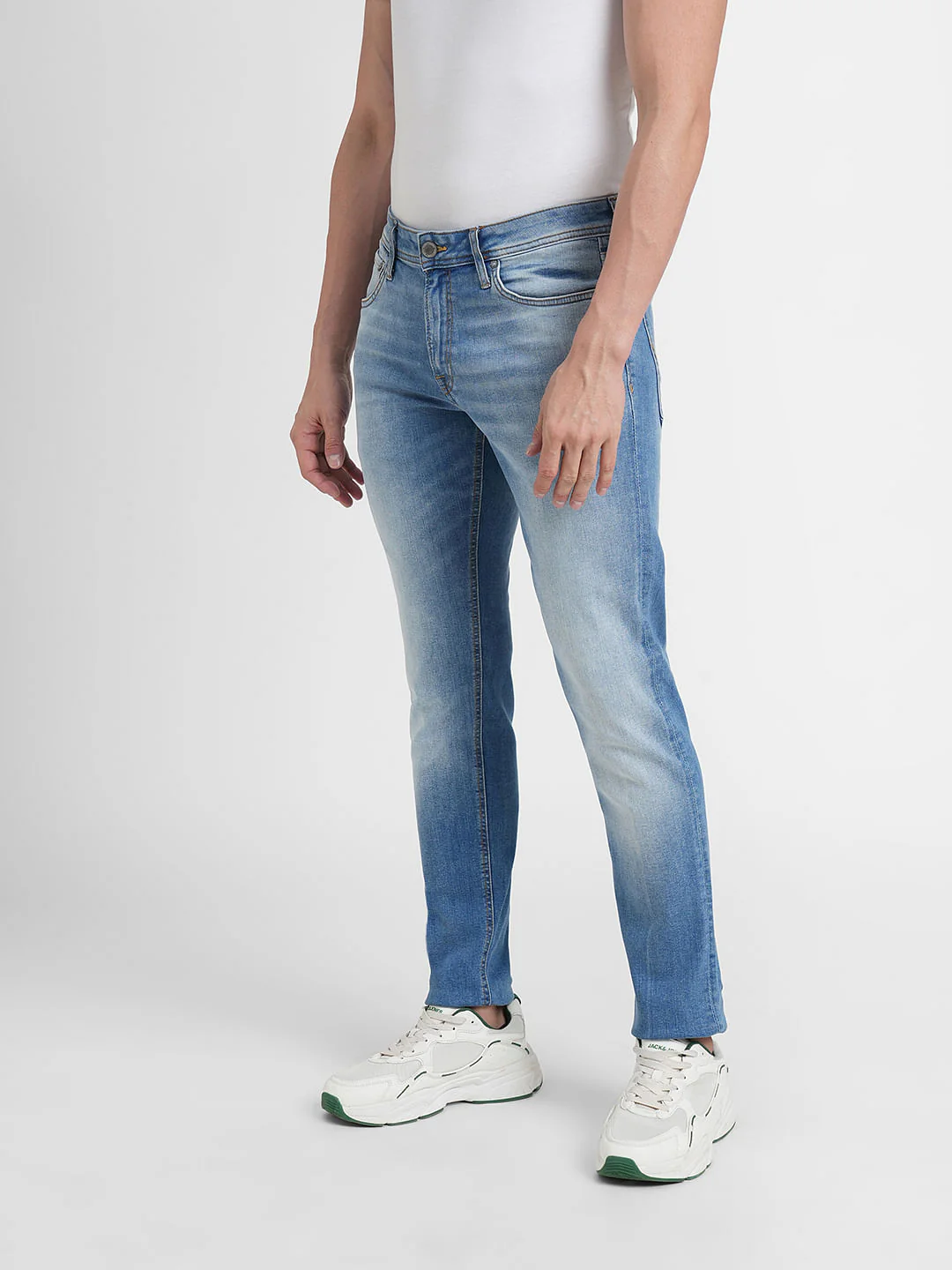 Light Blue Low Rise Glenn Slim Jeans - Image 3