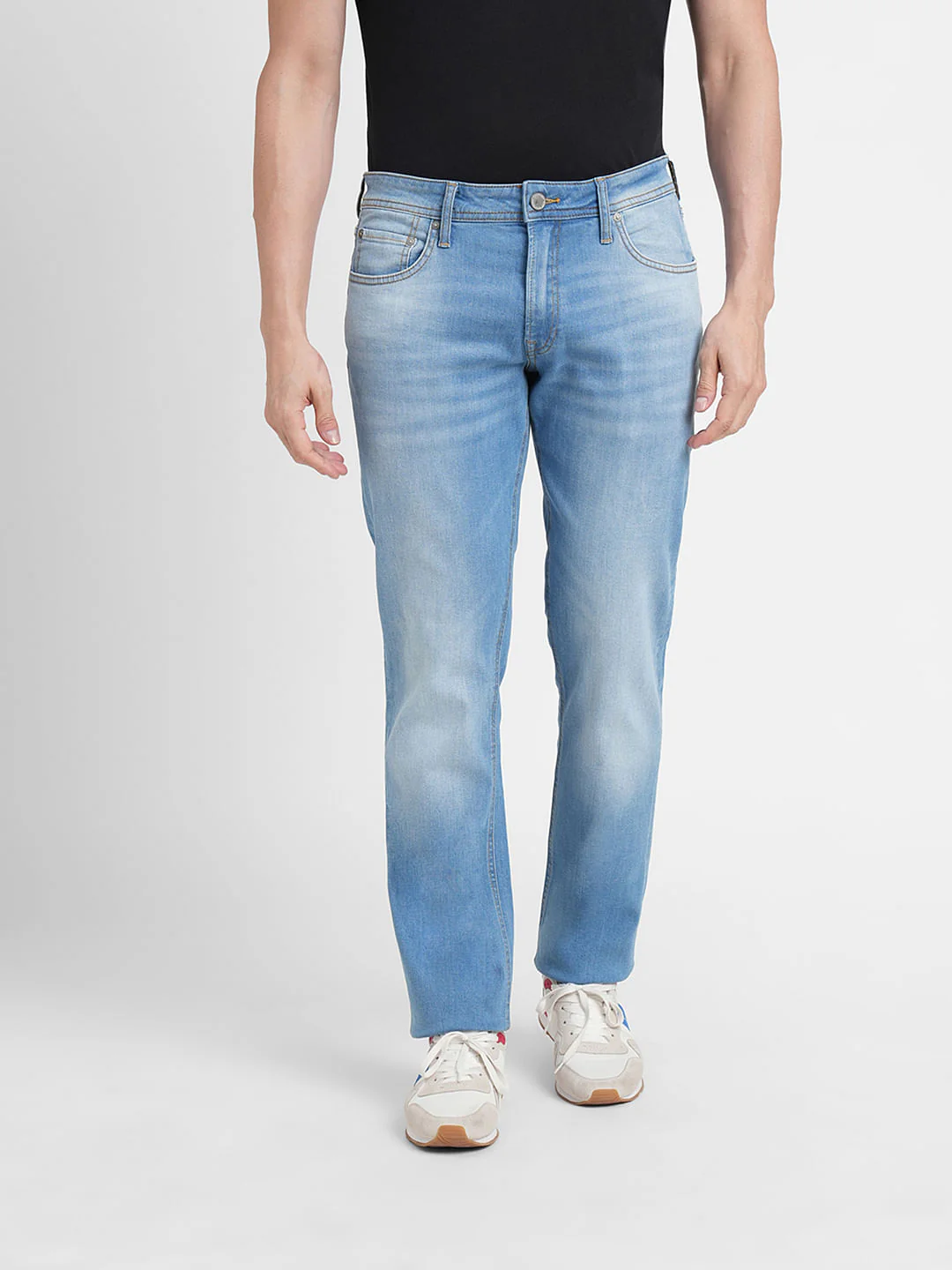 Light Blue Mid Rise Clark Regular Fit Jeans - Image 2