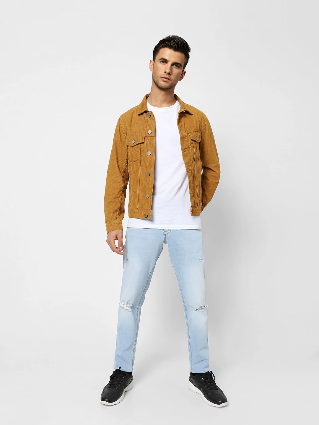 Light Blue Low Rise Distressed Glenn Slim Jeans