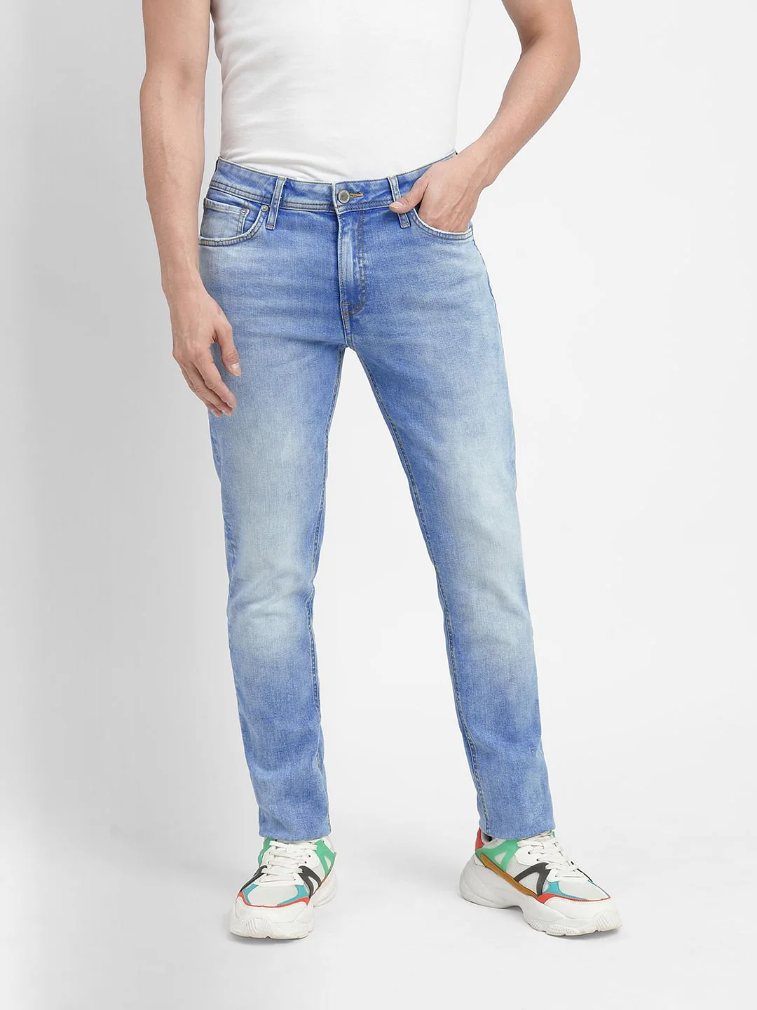 Light Blue Low Rise Ben Skinny Jeans - Image 2