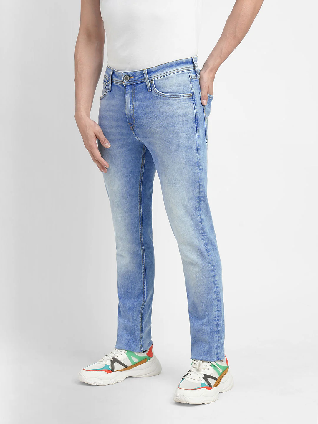 Light Blue Low Rise Ben Skinny Jeans - Image 3