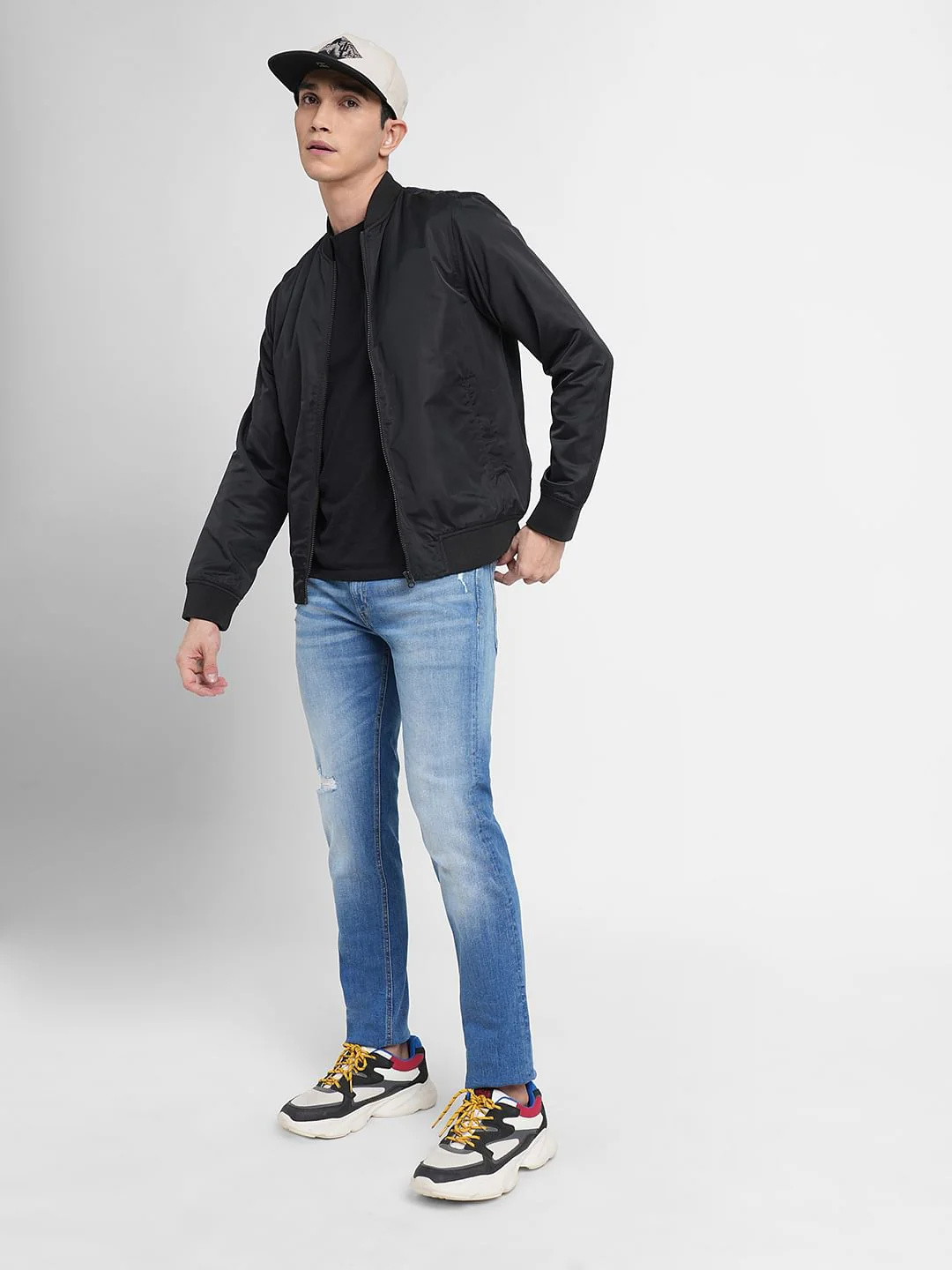 Light Blue Low Rise Distressed Ben Skinny Jeans