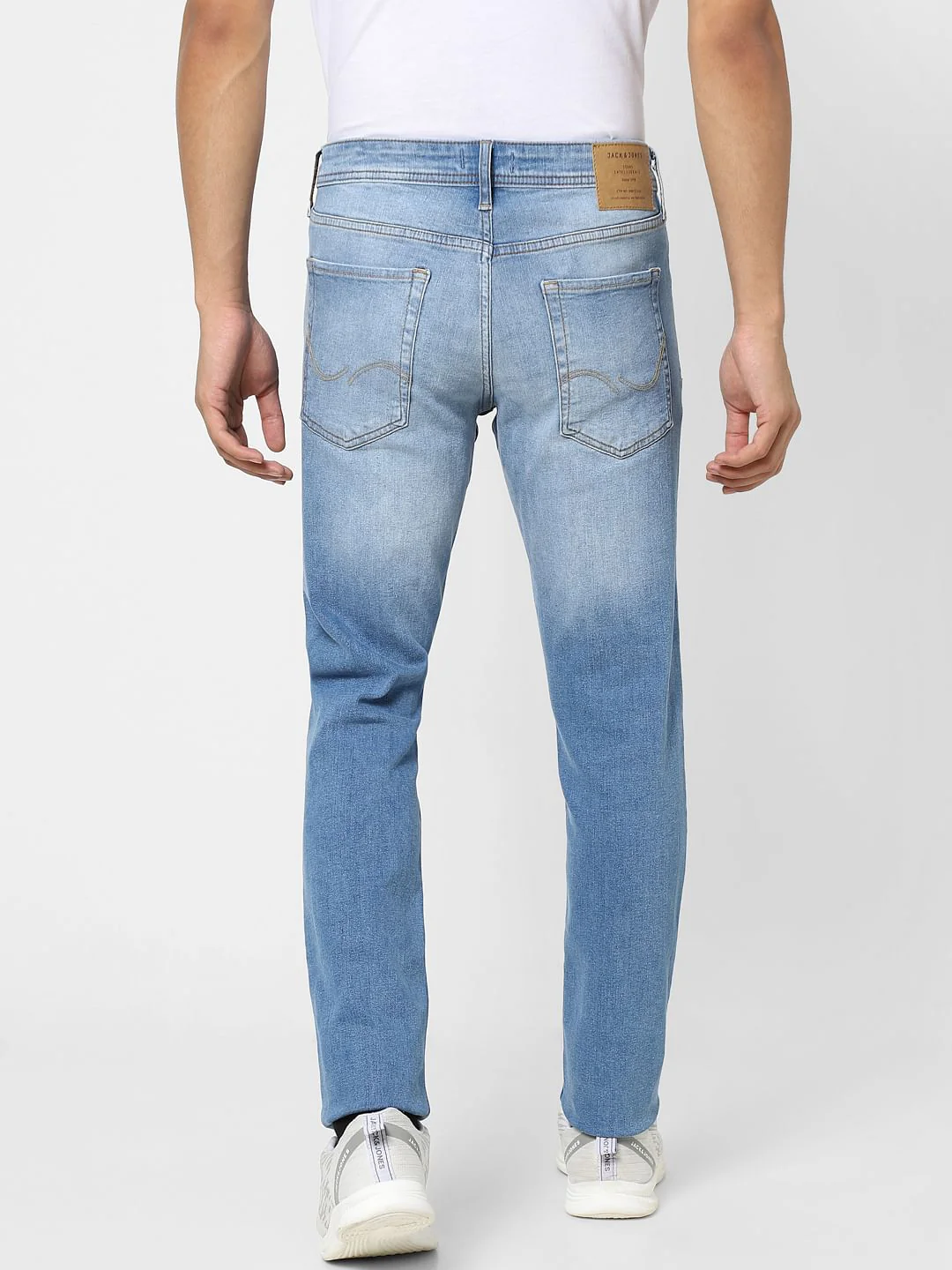 Light Blue Low Rise Distressed Glenn Slim Jeans - Image 4